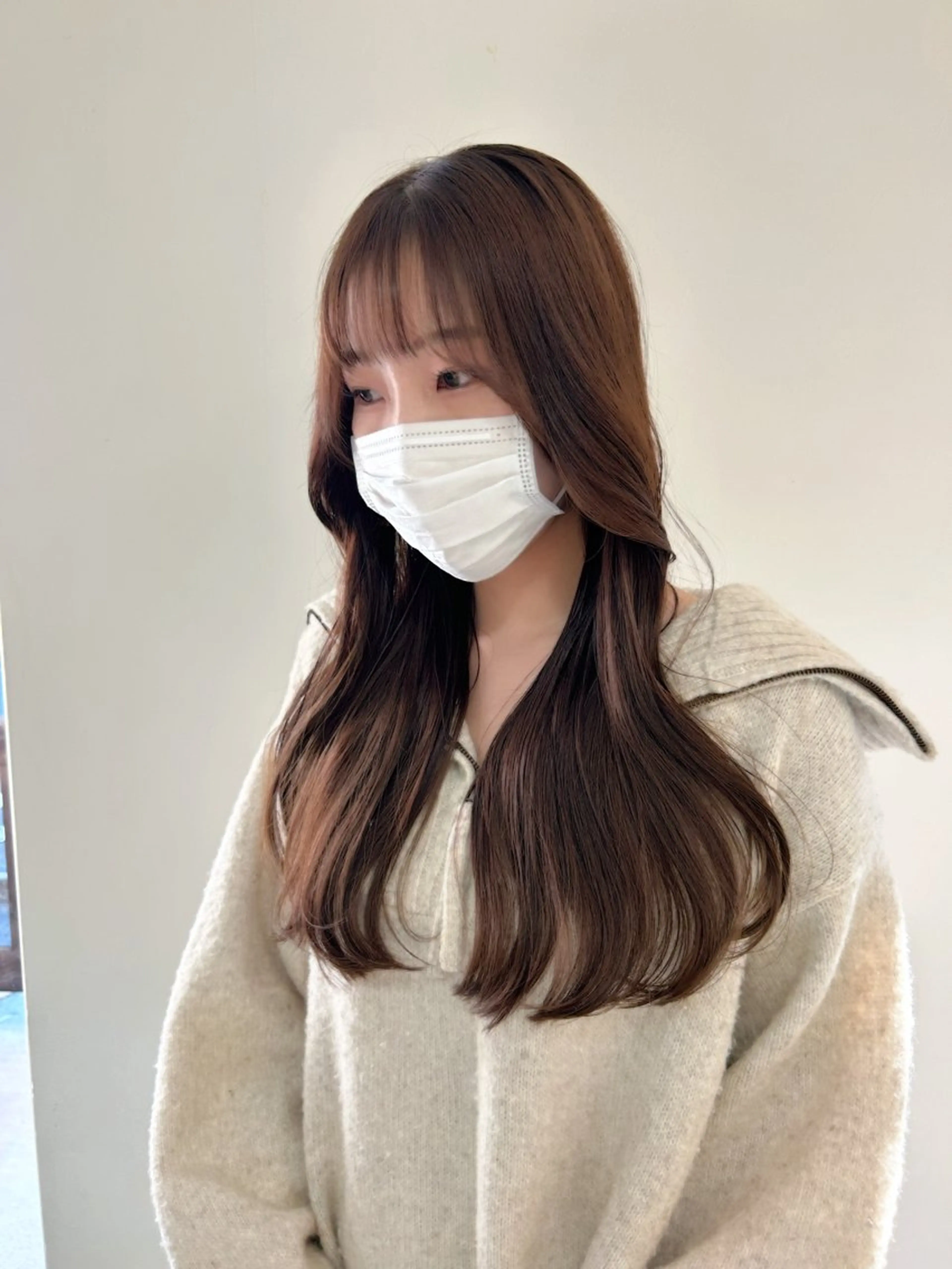 セミロング 韓国🇰🇷ボブ✂︎ レイヤー✂︎三吉明人のヘアスタイル