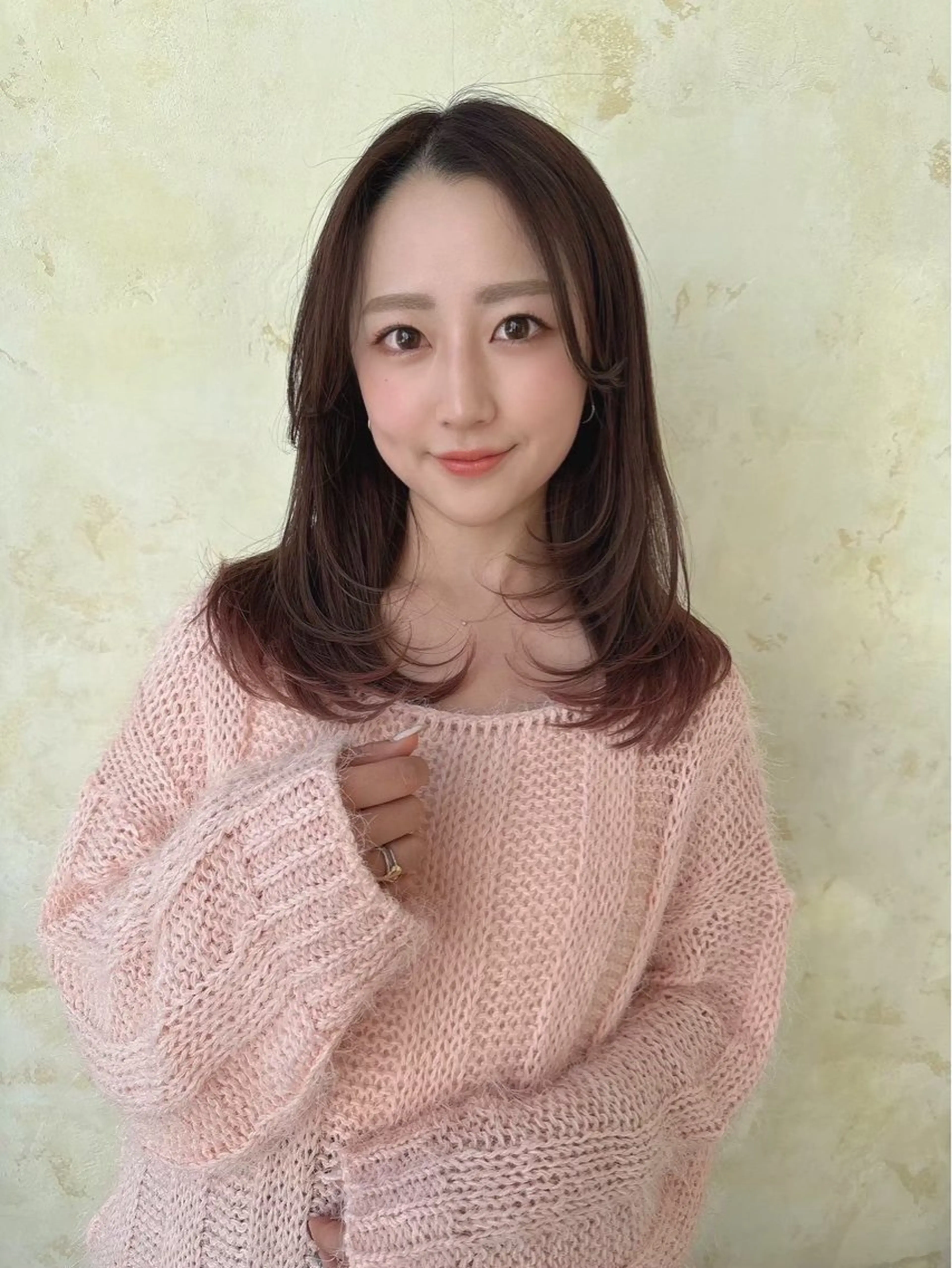 セミロング カラー レイヤーカット/髪質 /艶髪/わかな🌻のヘアスタイル