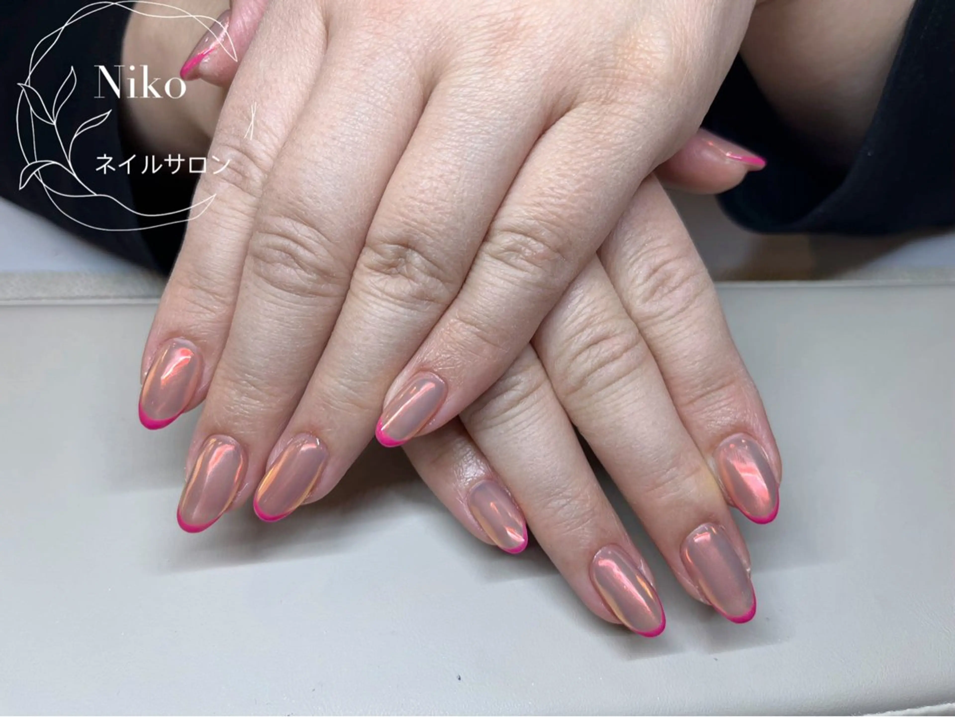 ネイル 長さ出し フットネイル フレンチネイル ジェルネイル 韓国ネイル Niko nailサロンのネイルデザイン