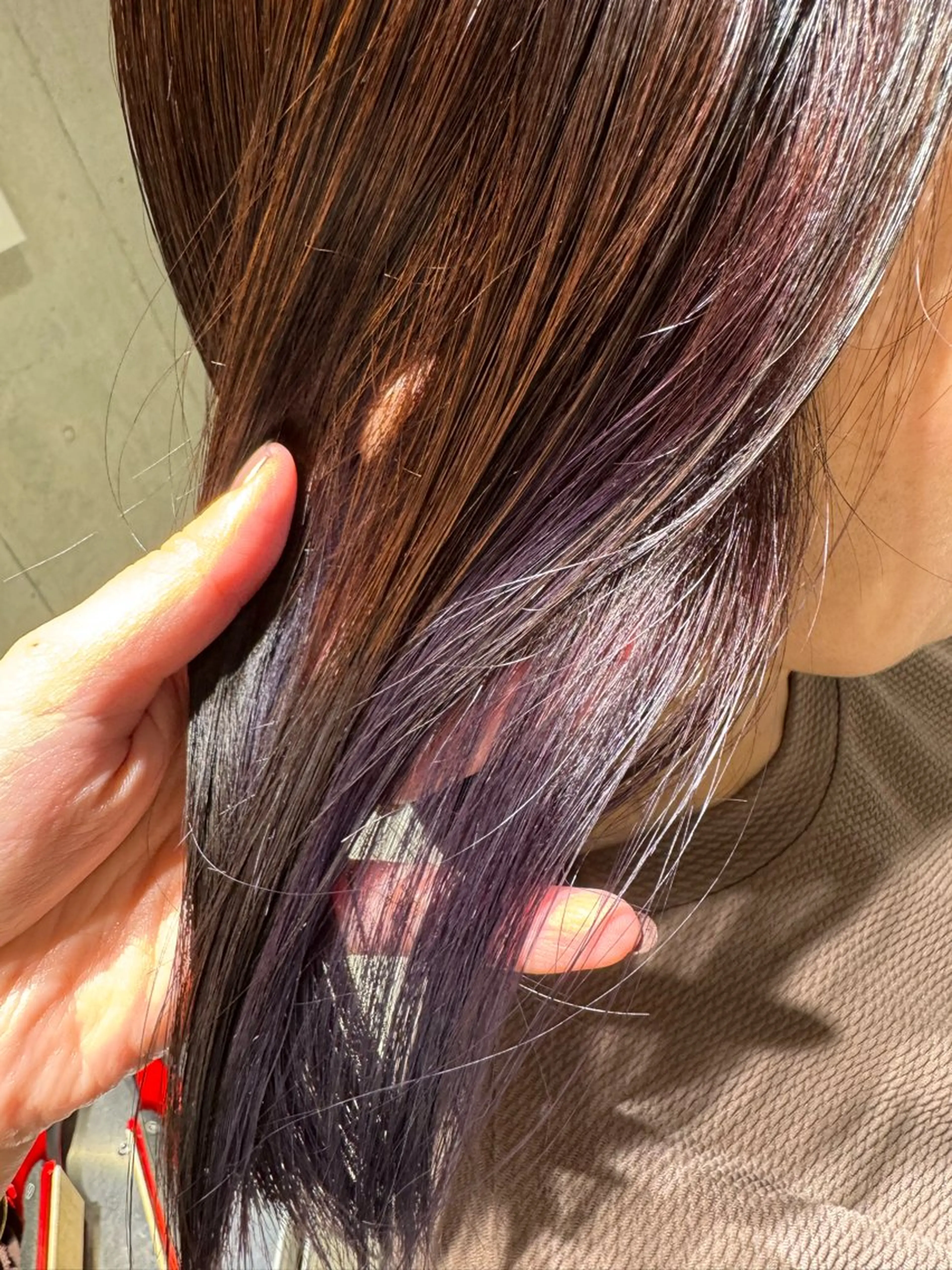 カラー ブリーチ ラベンダーカラー ヘアカラー トリートメント 艶カラー 梨菜💜のヘアスタイル