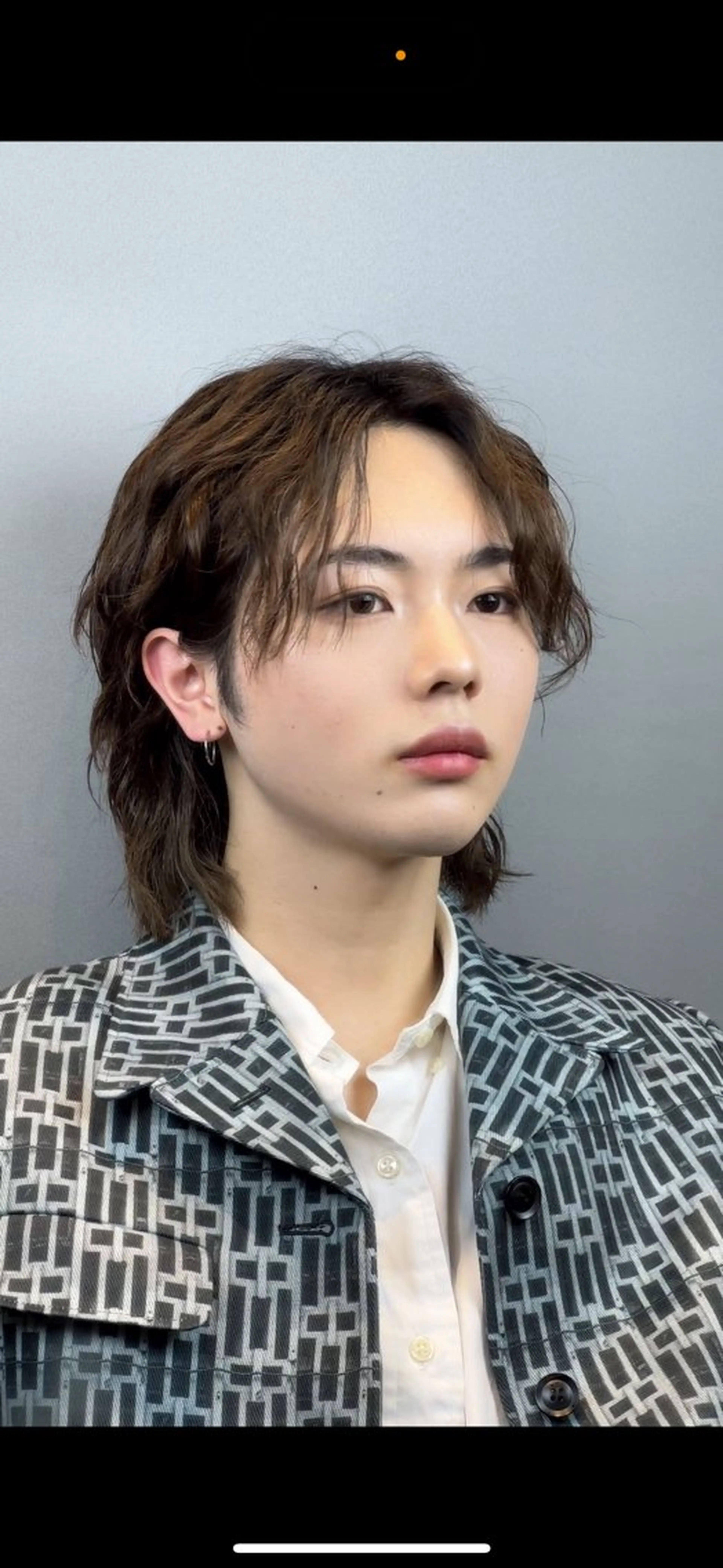 ミディアム パーマ ヘアアレンジ メンズ ヘアセット ADOR所属・韓国ヘアADOR HARUKIのヘアスタイル