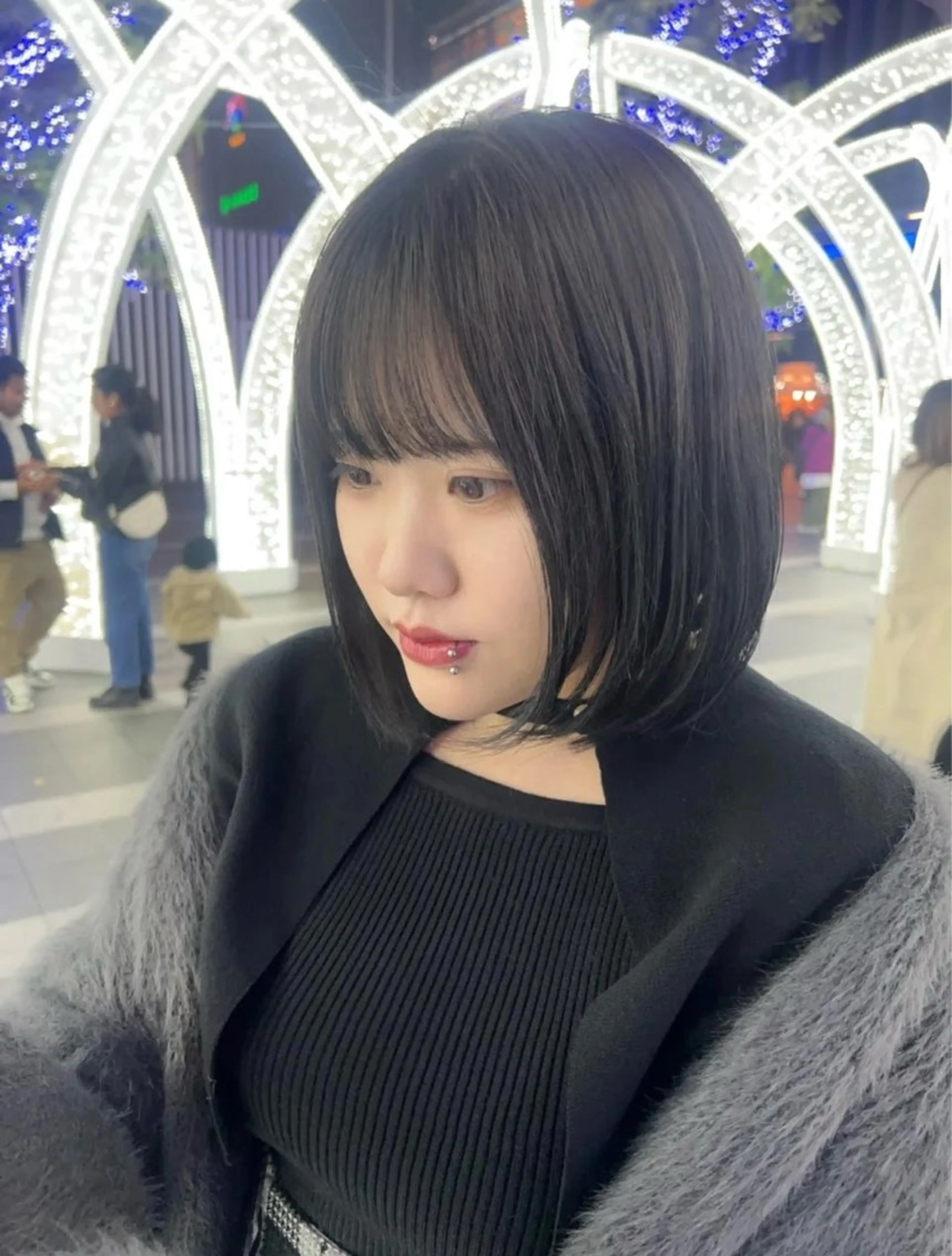 ミディアム カラー ヘアカラー こむぎ/ky-go6 ボブ/レイヤーのヘアスタイル