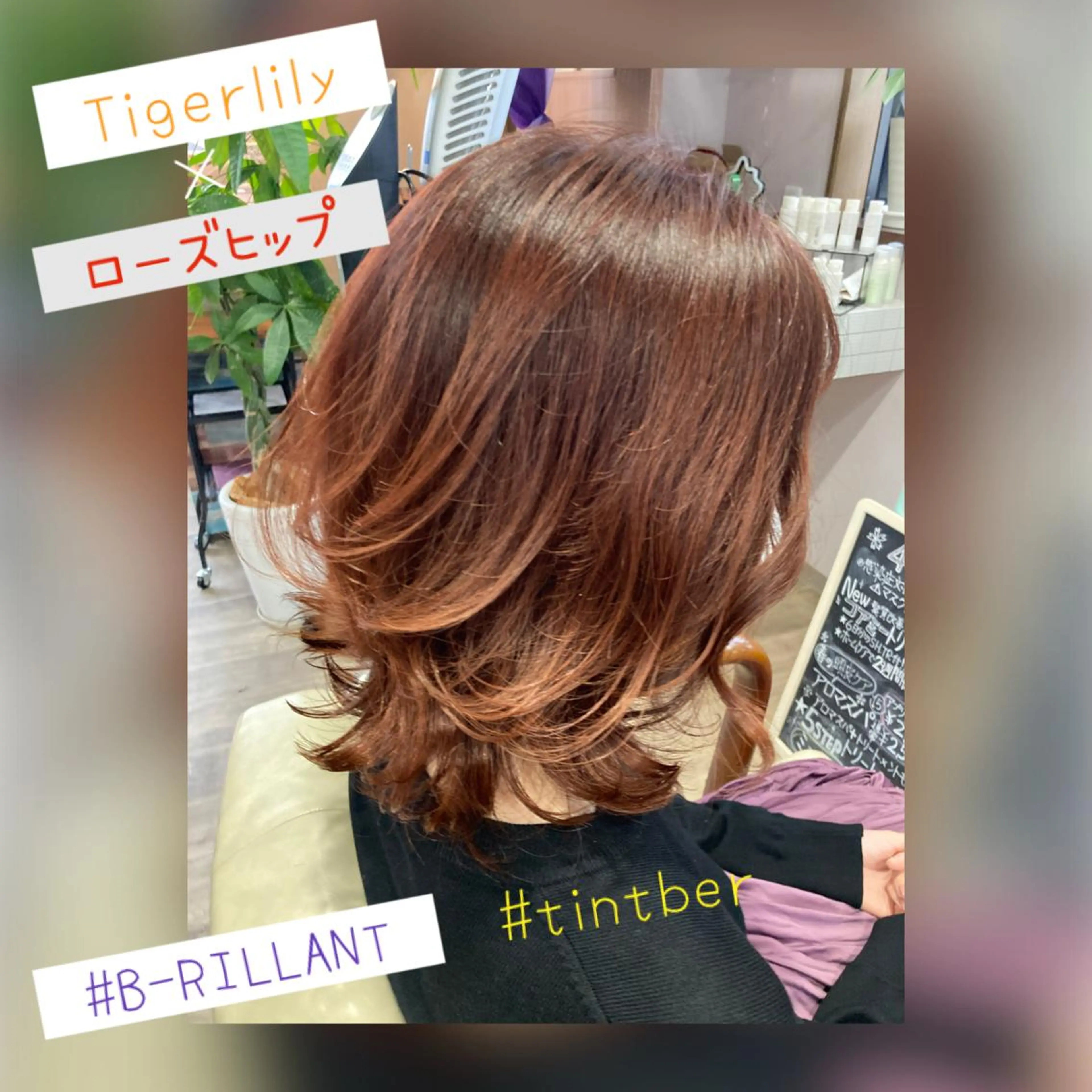 ミディアム カラー オレンジ カット ヘアカラー B-rilliant ビーリリアント所属・今井 里美のヘアスタイル