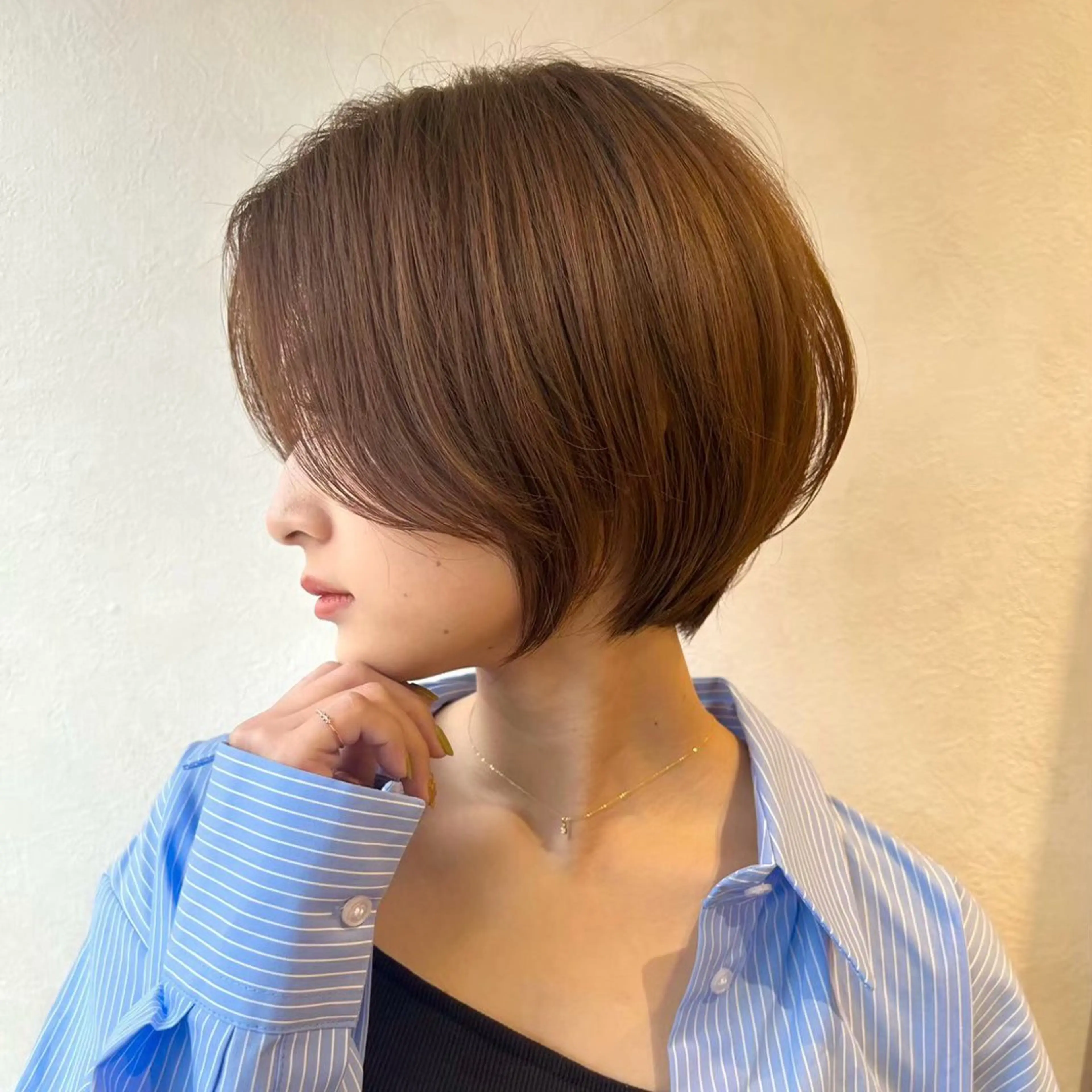 ショート カラー カット ヘアカラー トリートメント Lond Bloom 天神ショート/ボブのヘアスタイル