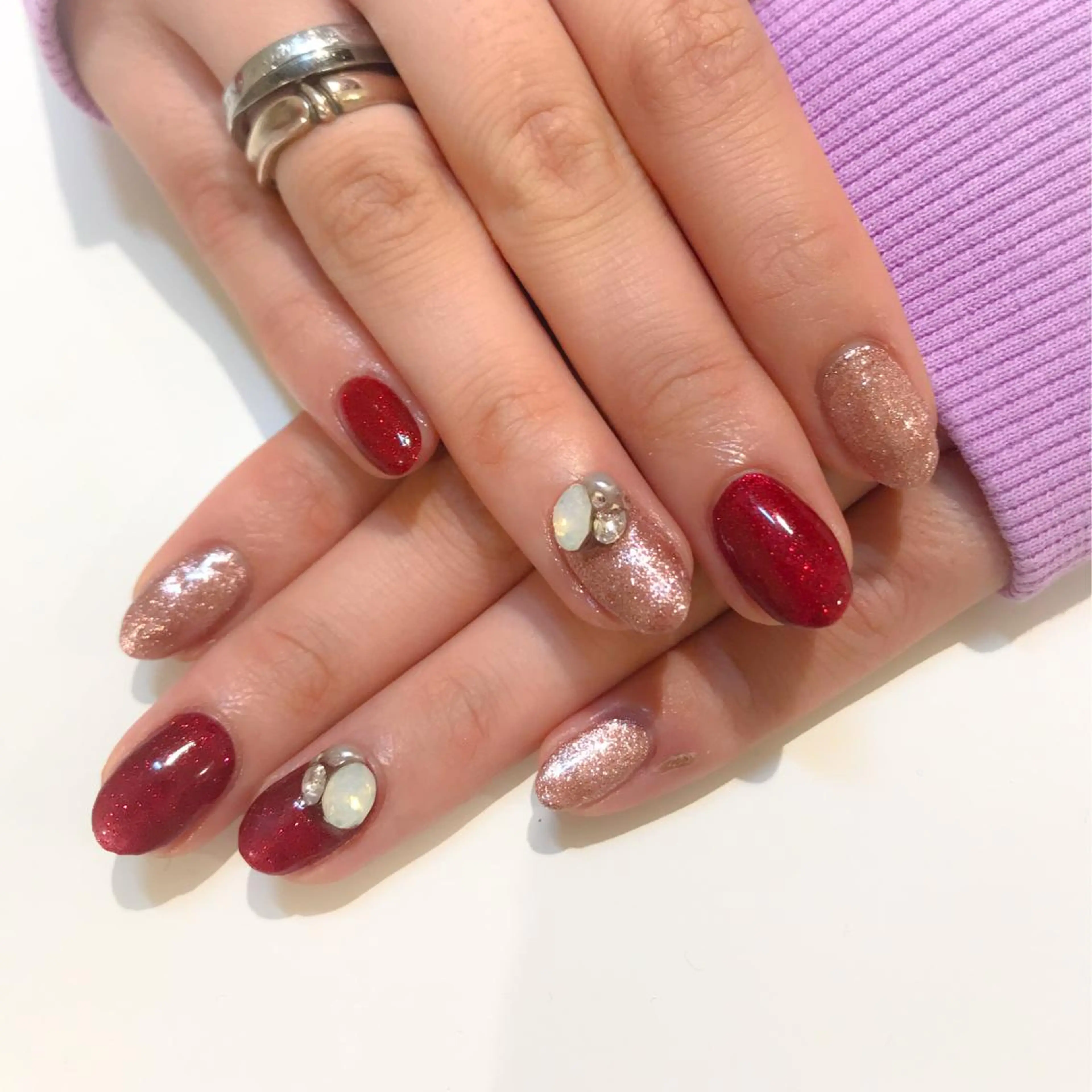 ネイル アートネイル ハンドネイル 🎀1/14ご予約 ◎ 本田 知美🎀のネイルデザイン