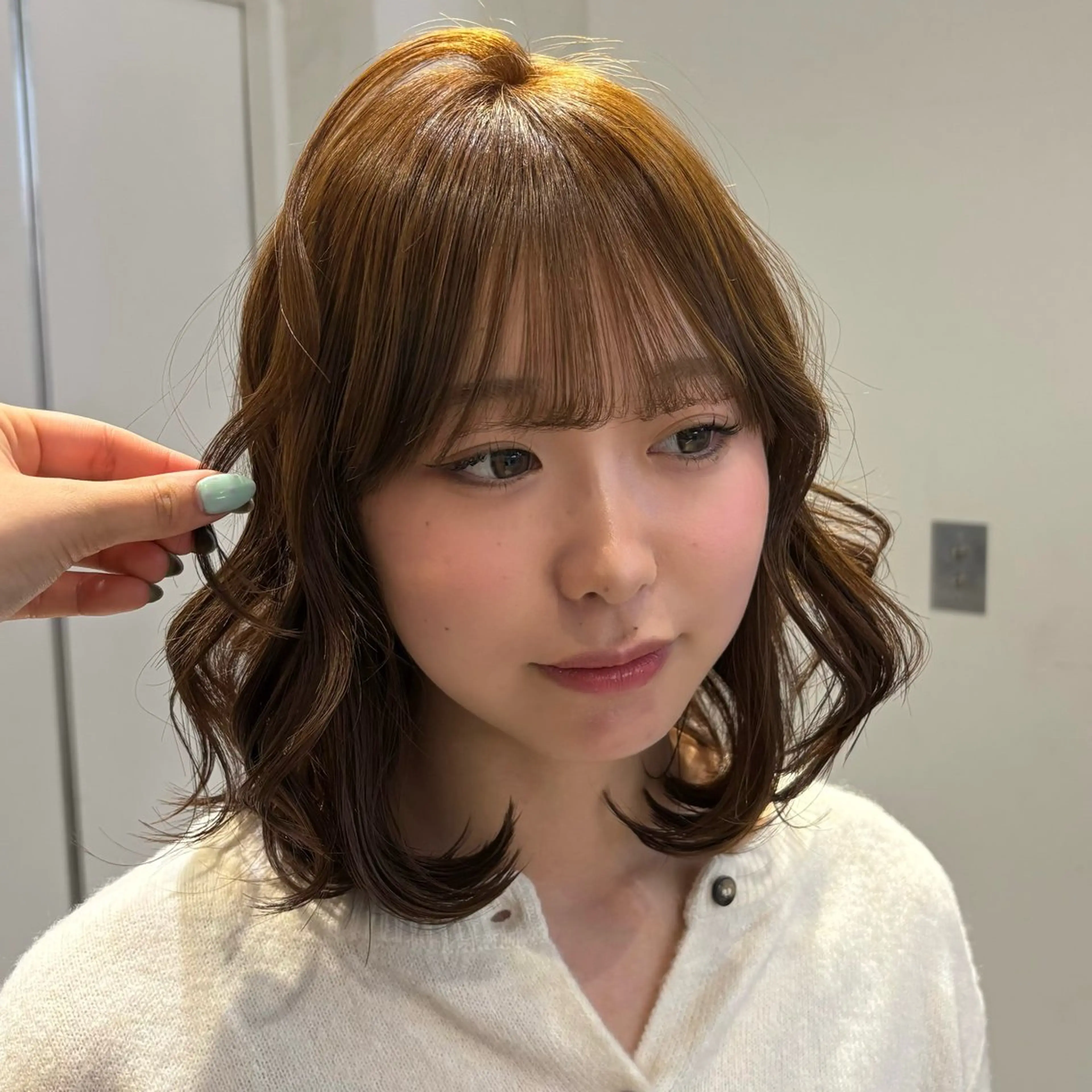 カラー ヘアカラー 透明感カラー/レイヤ ーカットりこ🤎🫧のヘアスタイル