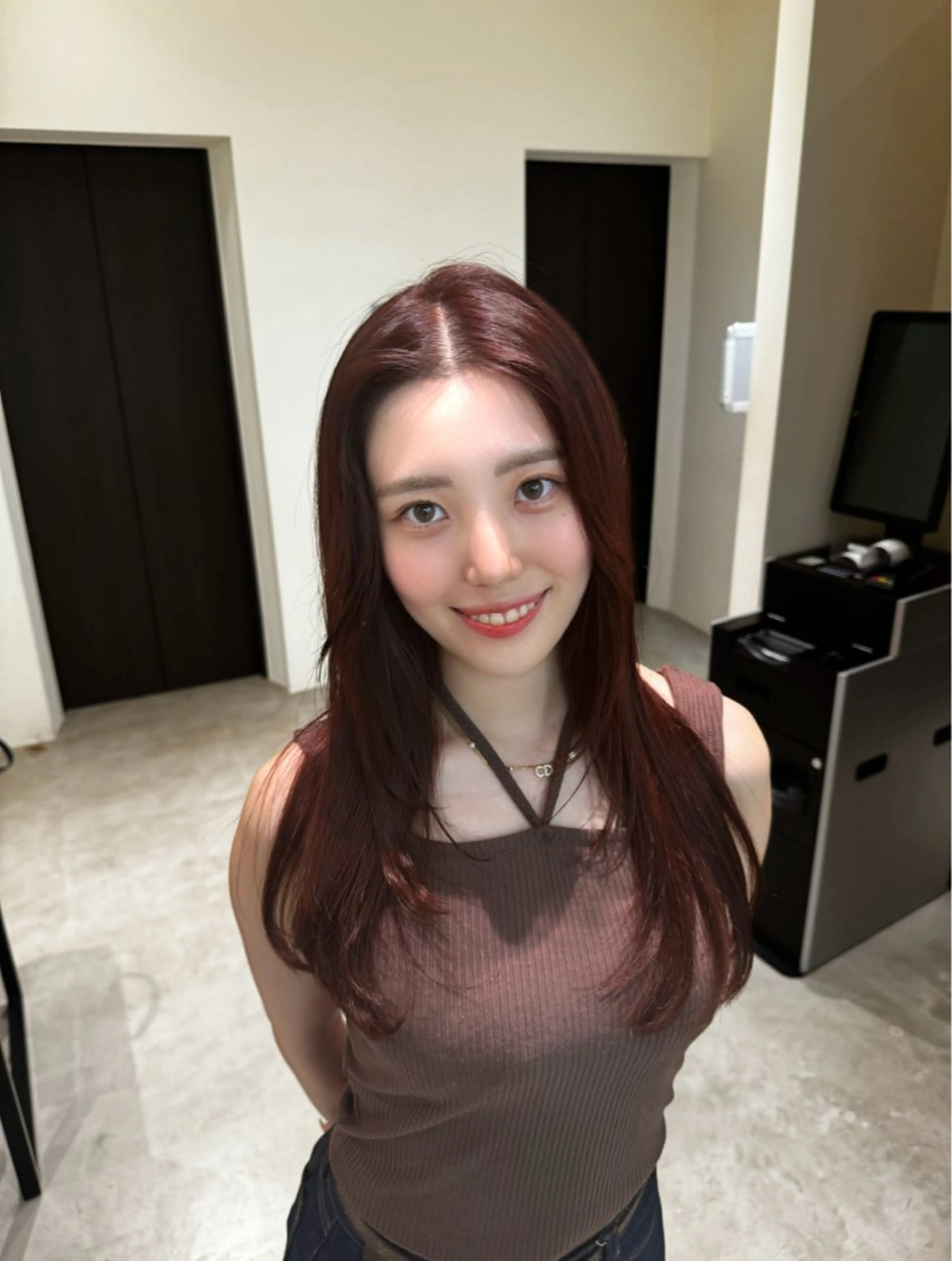 ロング レイヤーカット カット トリートメント i.GINZA所属・ハイトーン/透明感 カラー/レイヤーのヘアスタイル