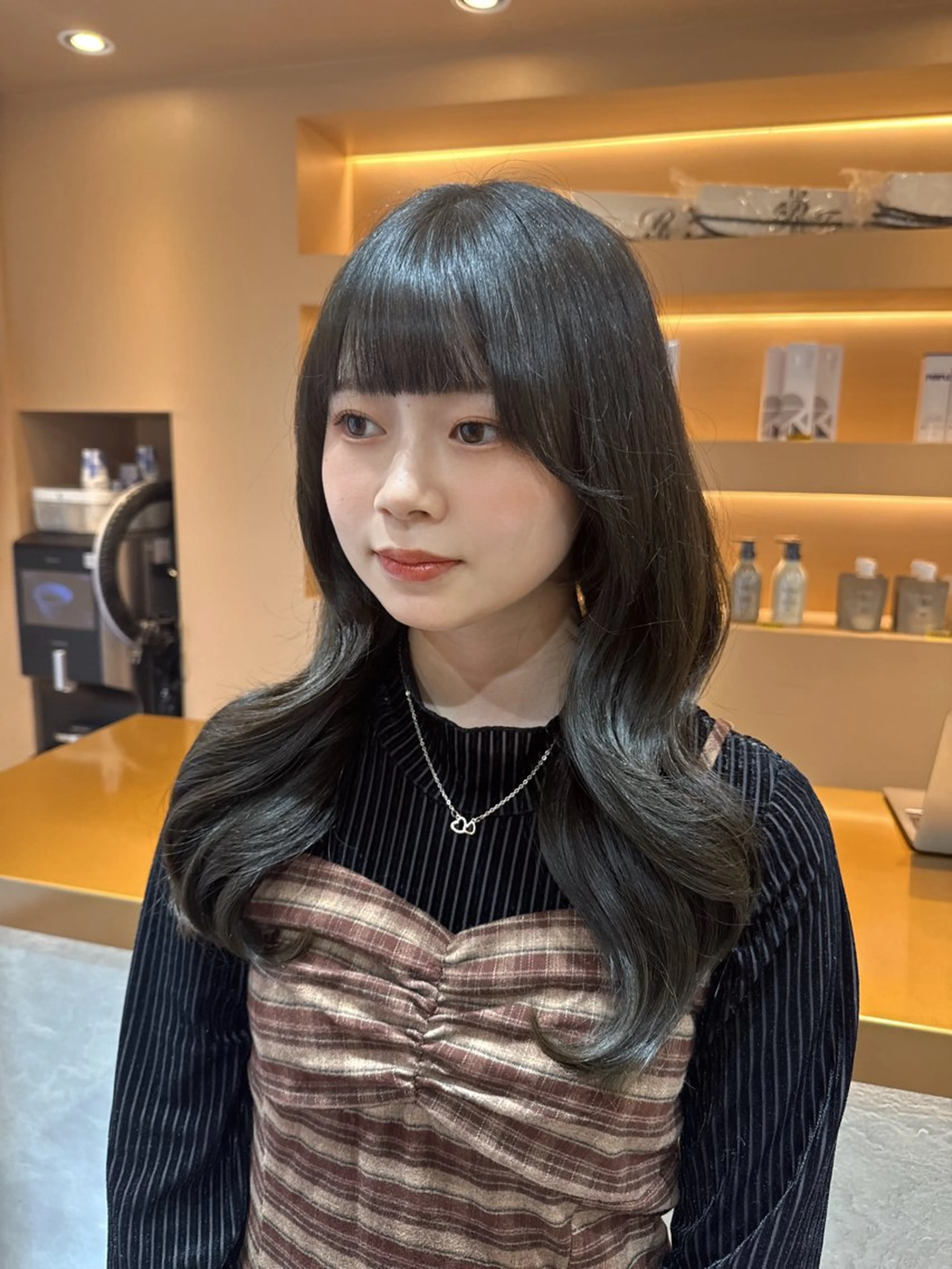 💙新規人気No.1💙カット＋透明感フルカラー🌈＋TOKIO4STEP＋超音波ケア🫧‪🎀#韓国#暖色の写真