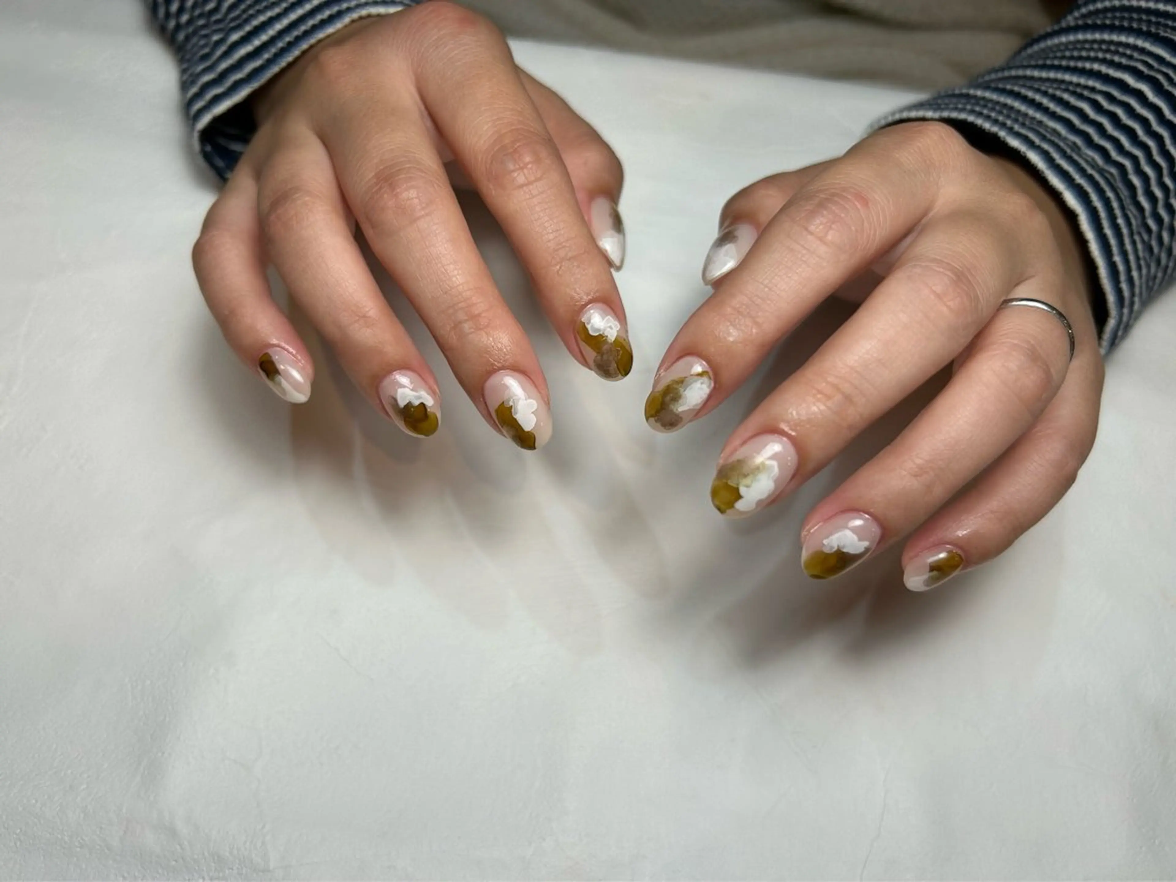 ネイル ニュアンスネイル ハンドネイル MARU NAIL nanokaのネイルデザイン