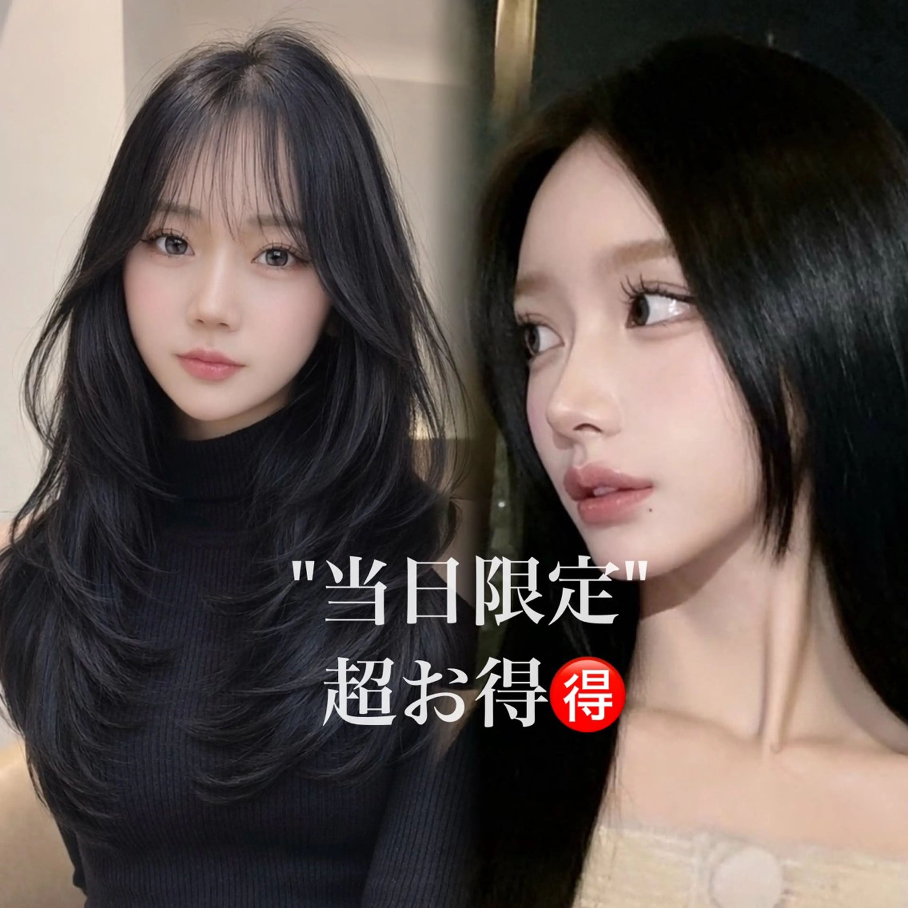 超お得🉐当日"限定"カット＋カラー＋トリートメントの写真