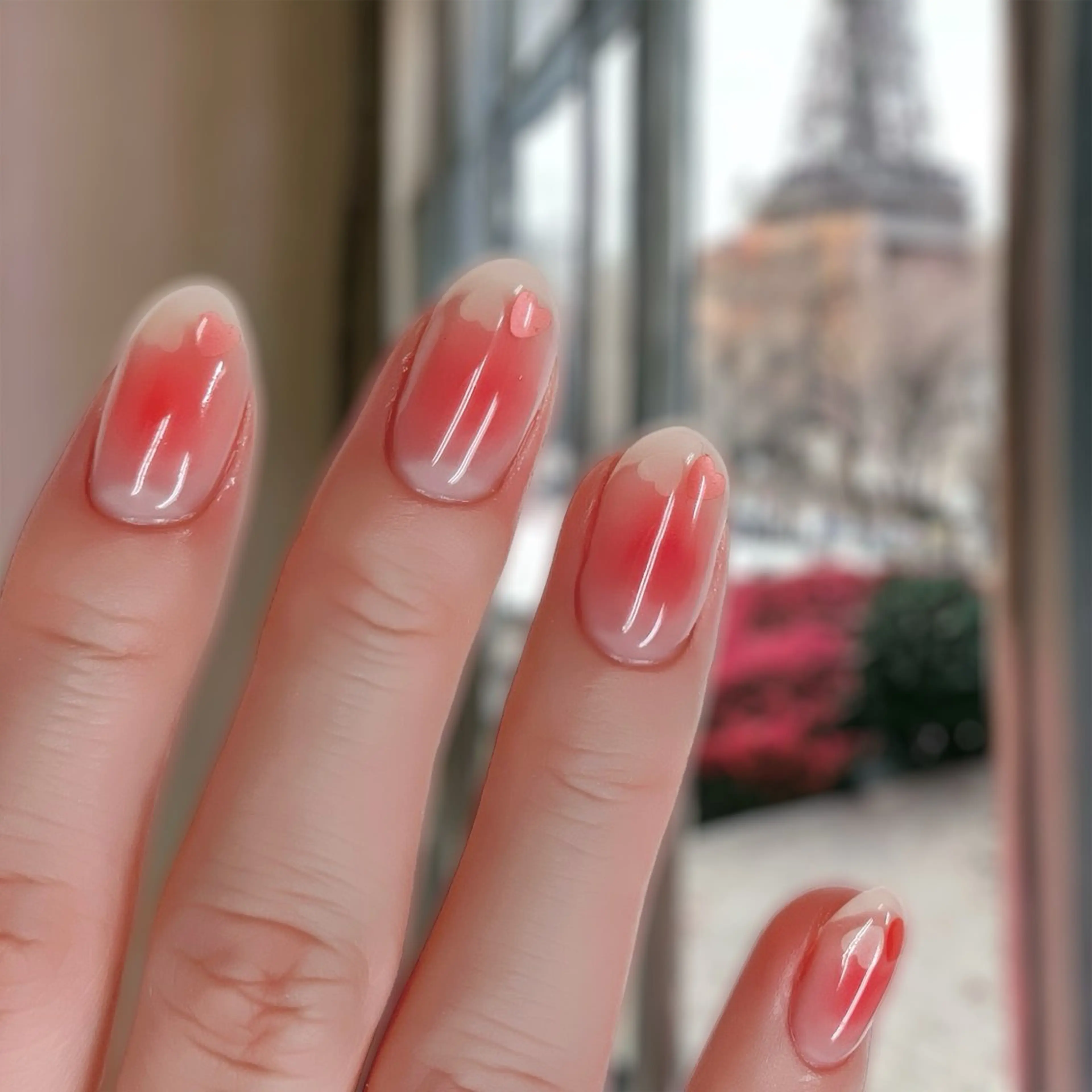 🥰ハートとチークネイル🥰の写真