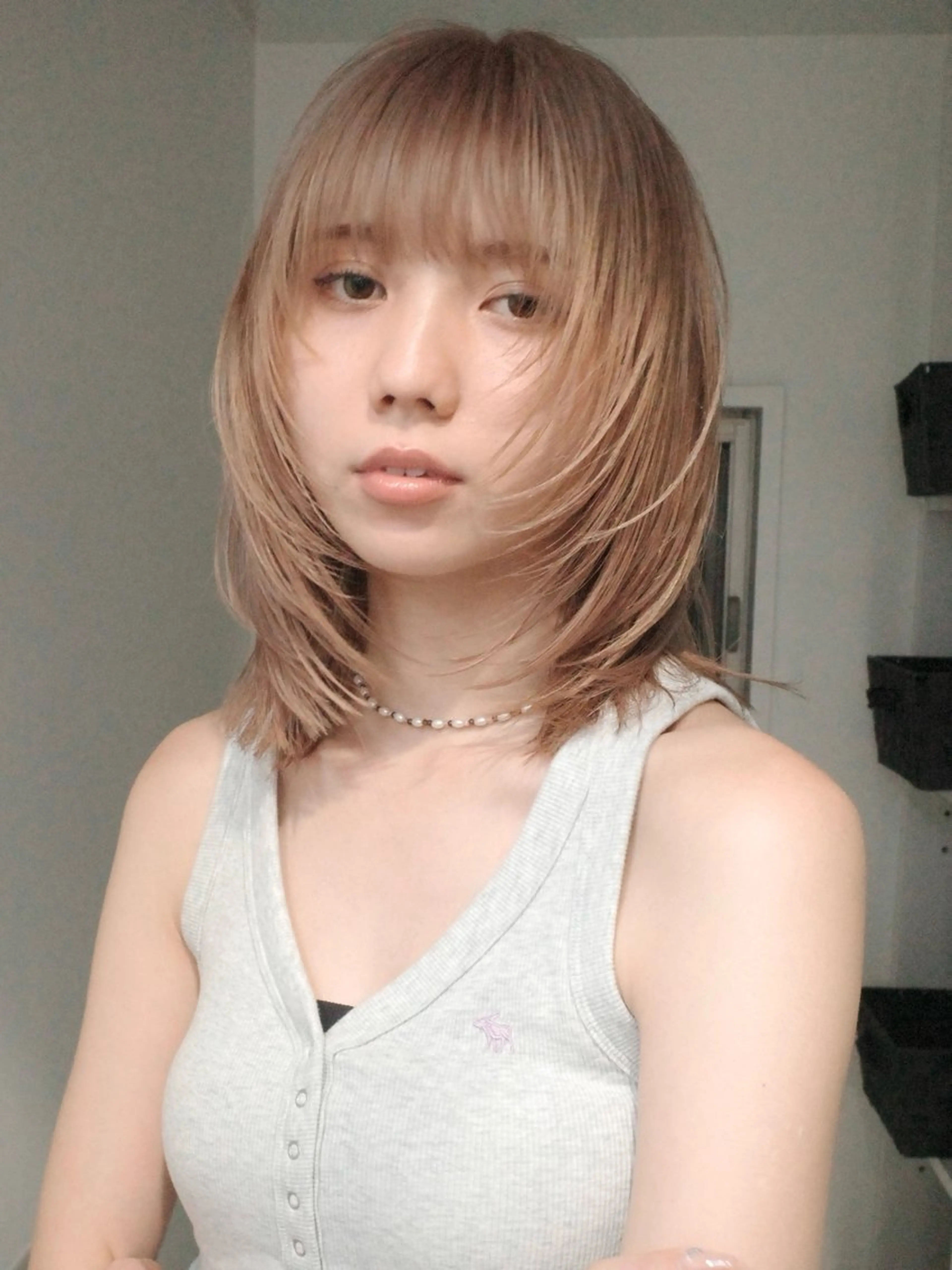 ミディアム 🐯ミルクティーベー ジュ/大雅🐯のヘアスタイル