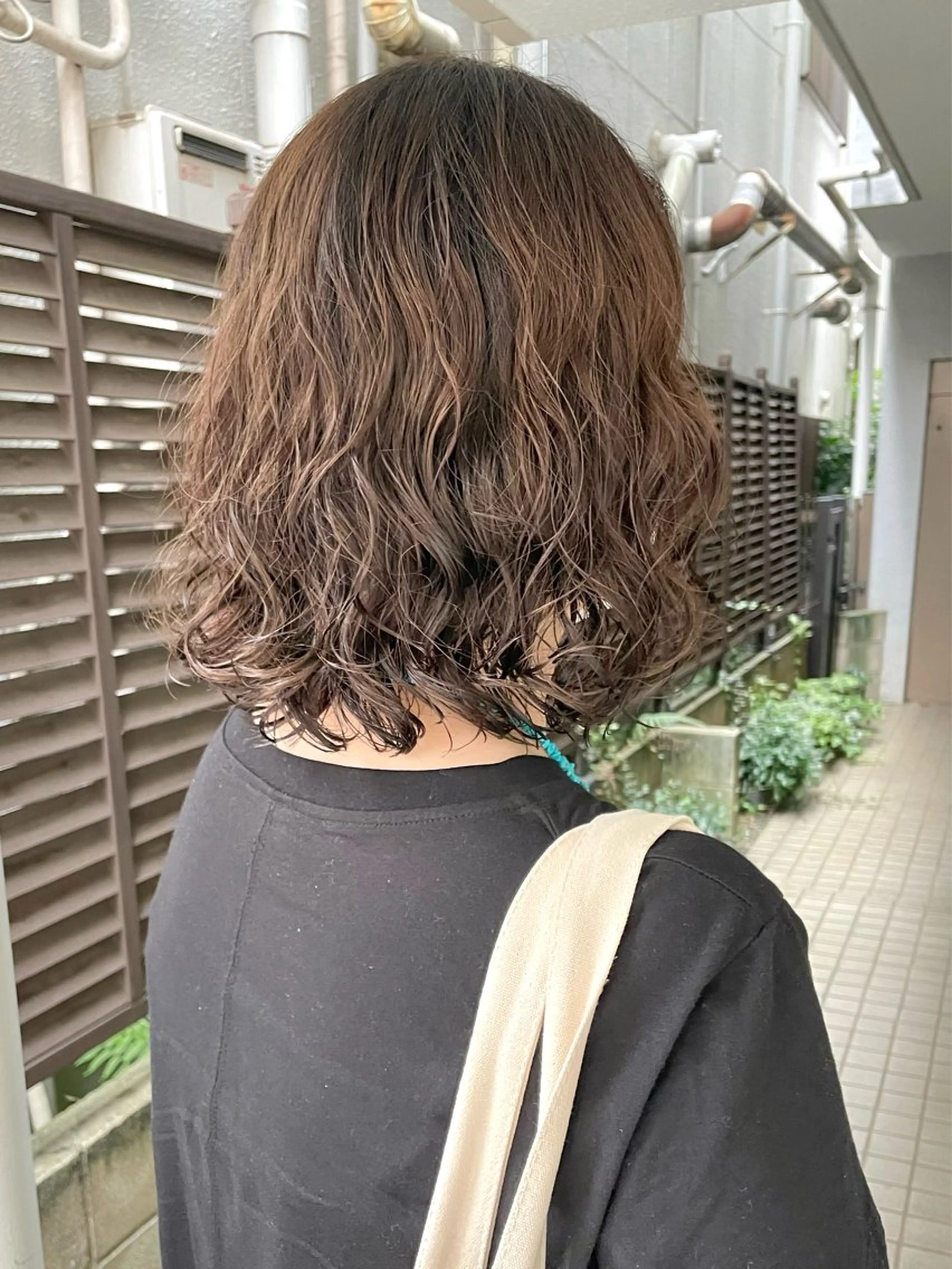 ミディアム カラー パーマ 銀座No.1髪質改善 縮毛矯正/本木のヘアスタイル