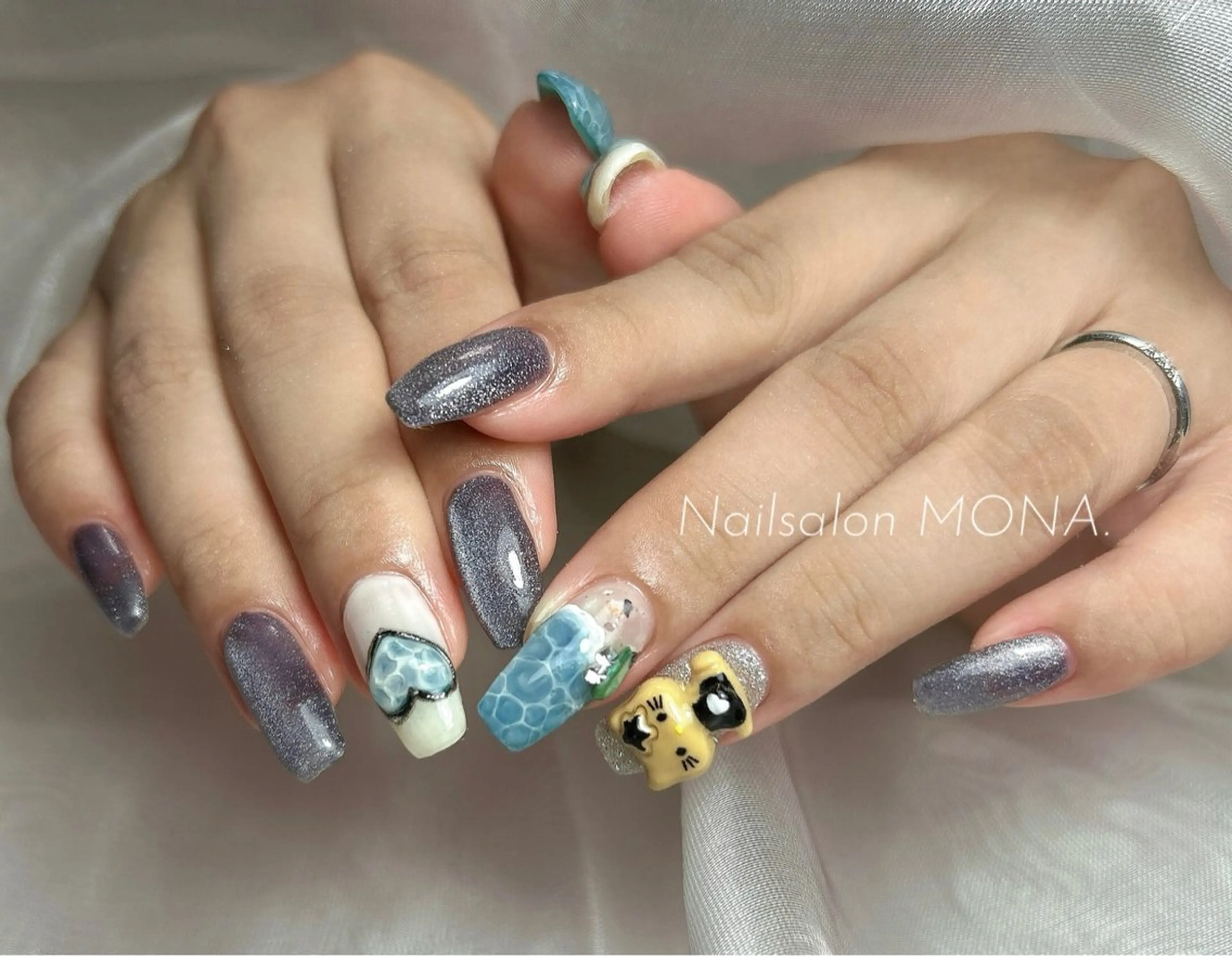 ネイル 夏ネイル ハンドネイル Nailsalon MONA.のネイルデザイン
