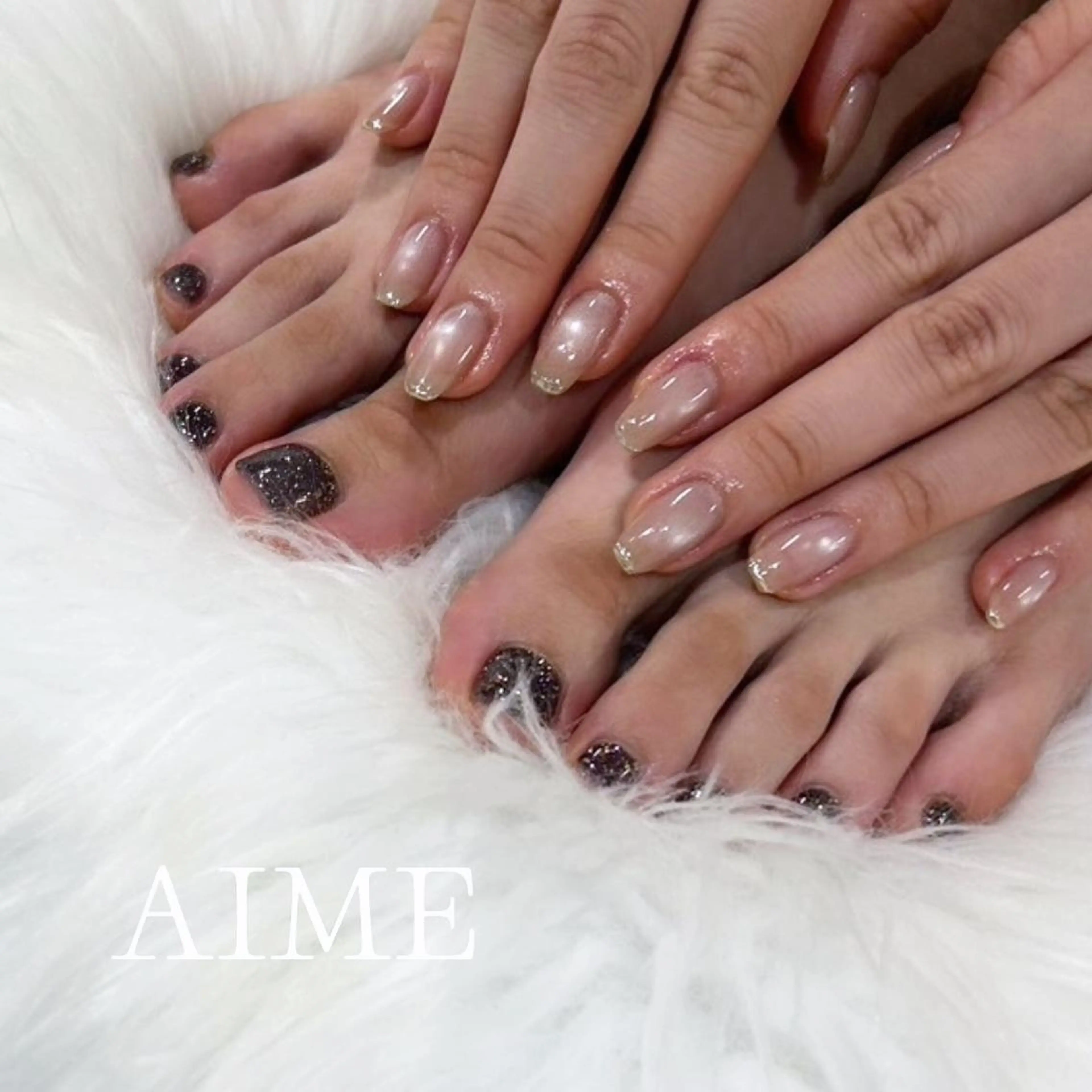 ネイル アートネイル フットネイル シンプルネイル ハンドネイル AIME (yuuka)のネイルデザイン