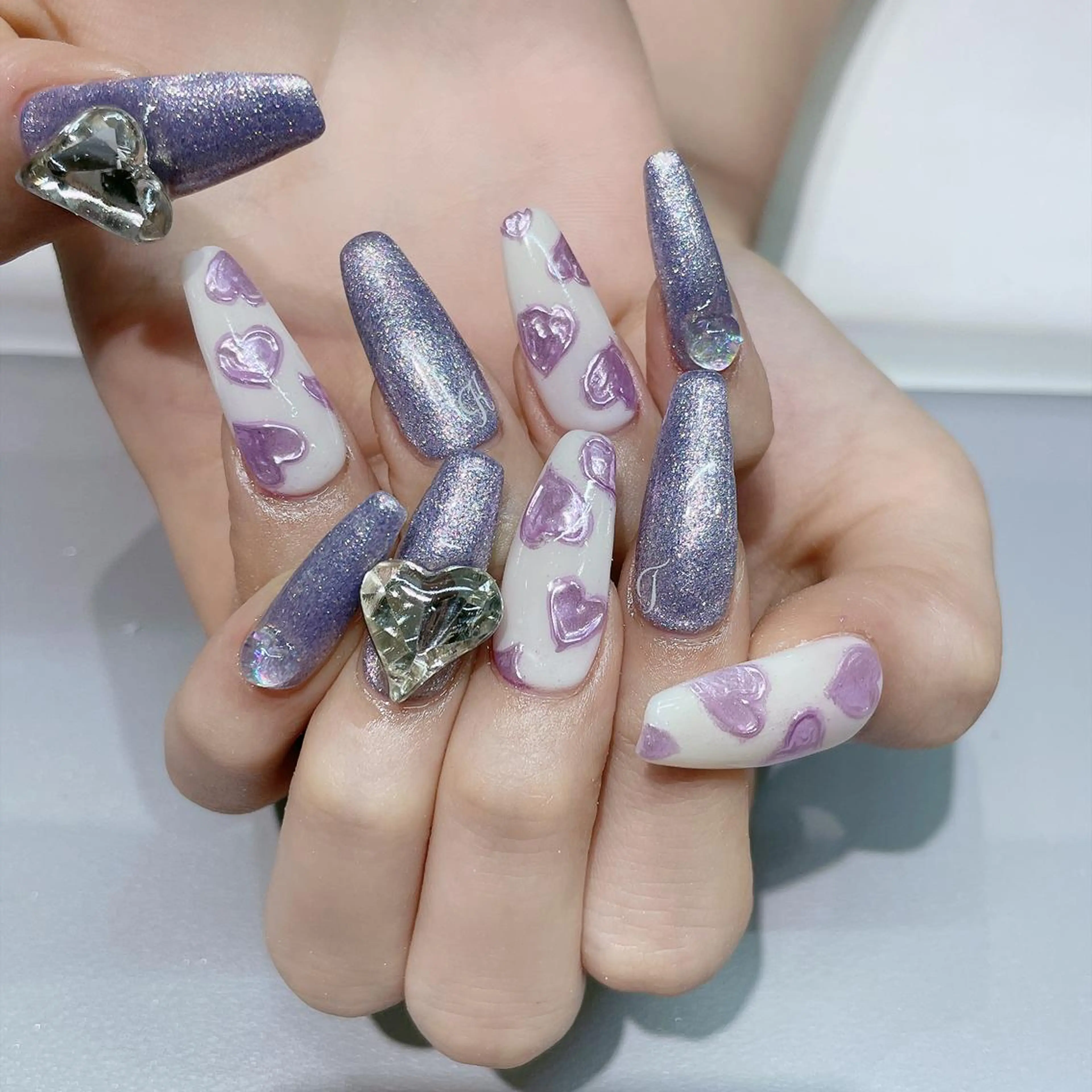 ネイル アートネイル 持ち込み ワンカラーネイル スカルプネイル ネイルチップ 長さだし専門店 M2　rikaのネイルデザイン