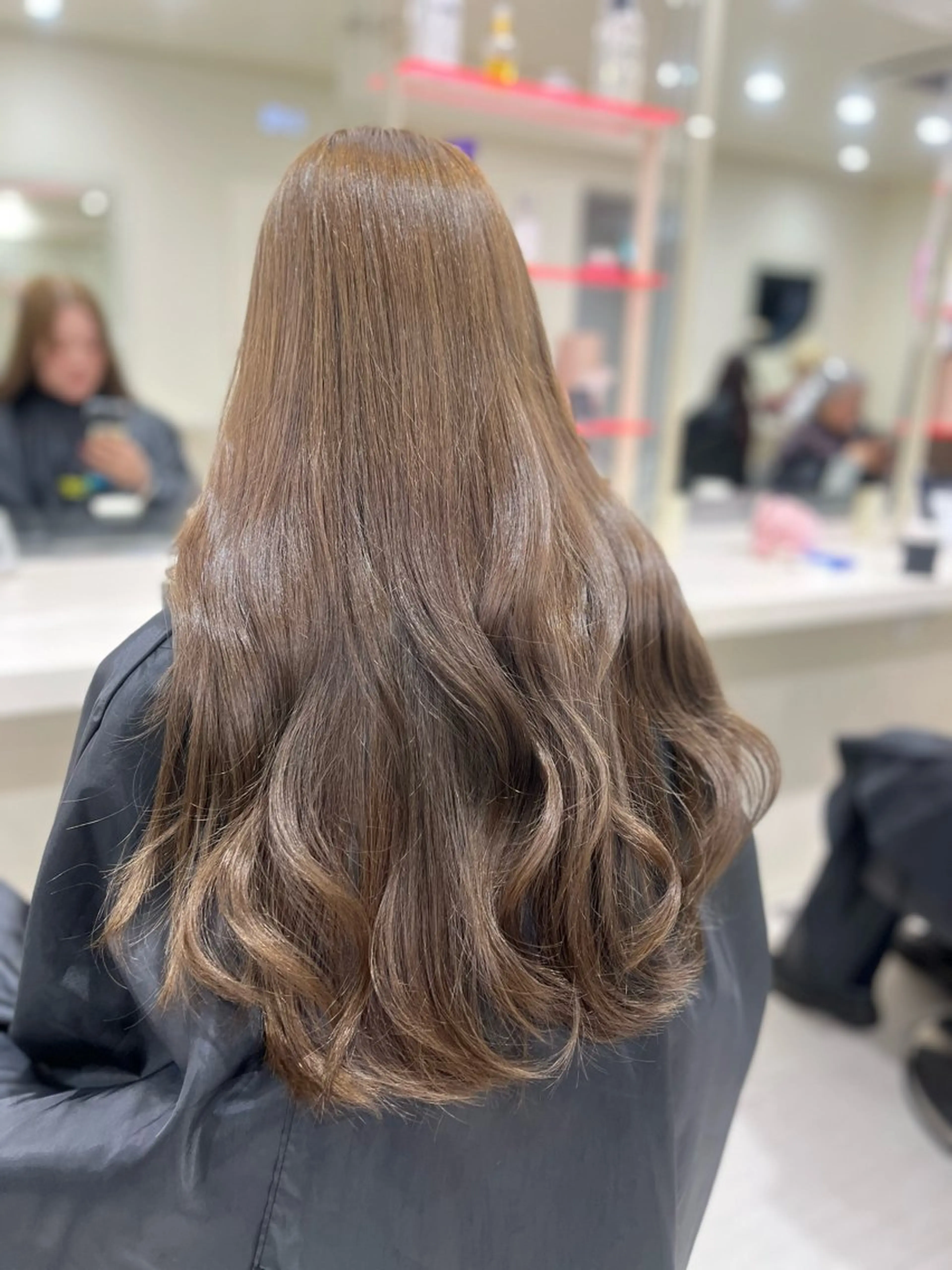 ロング カラー ヘアカラー ヘアセット 大人上品ベージュ 🎀HARUNAのヘアスタイル