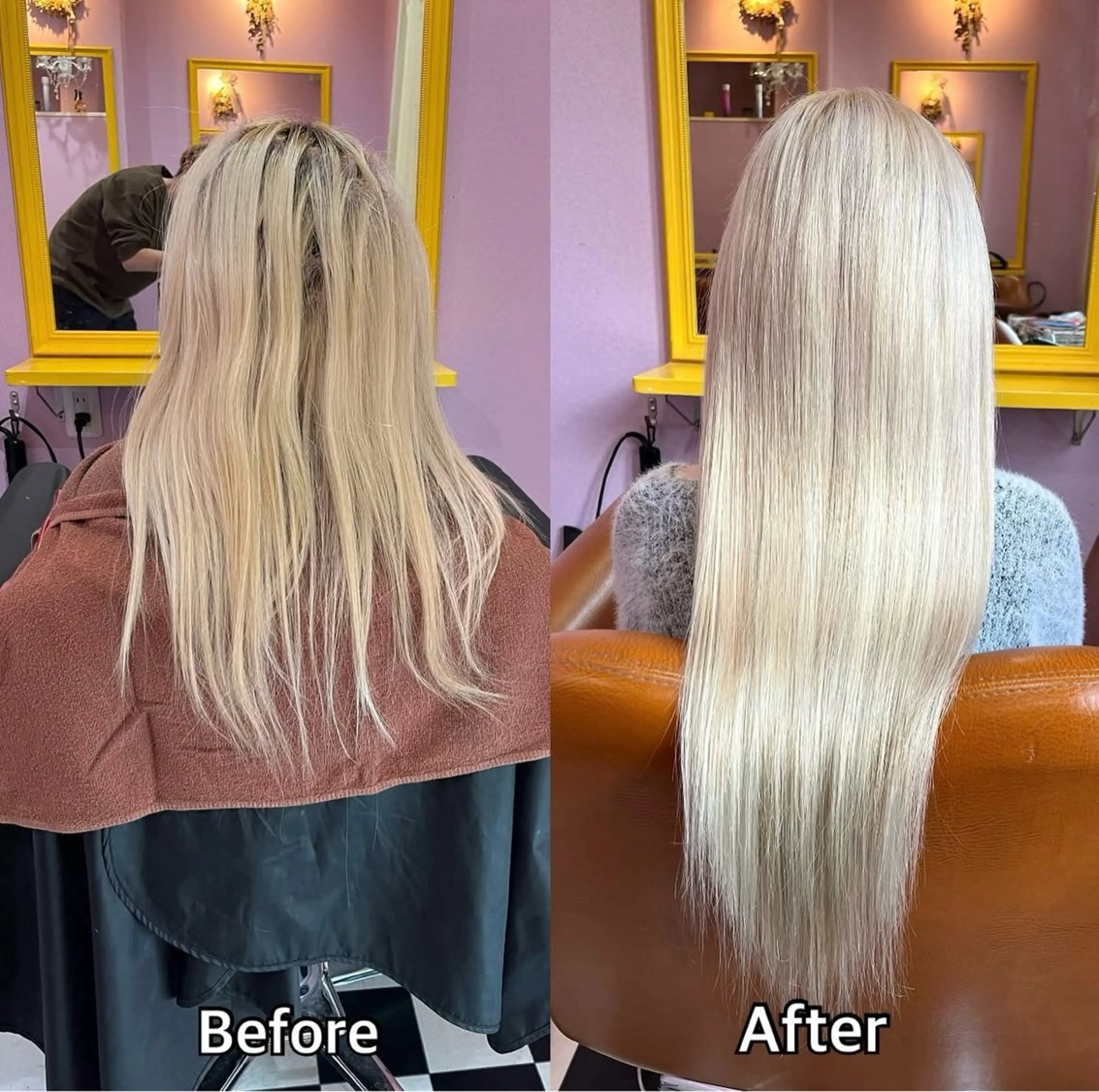 ロング シール＋ちび編み込み エクステ梅田🐨のヘアスタイル