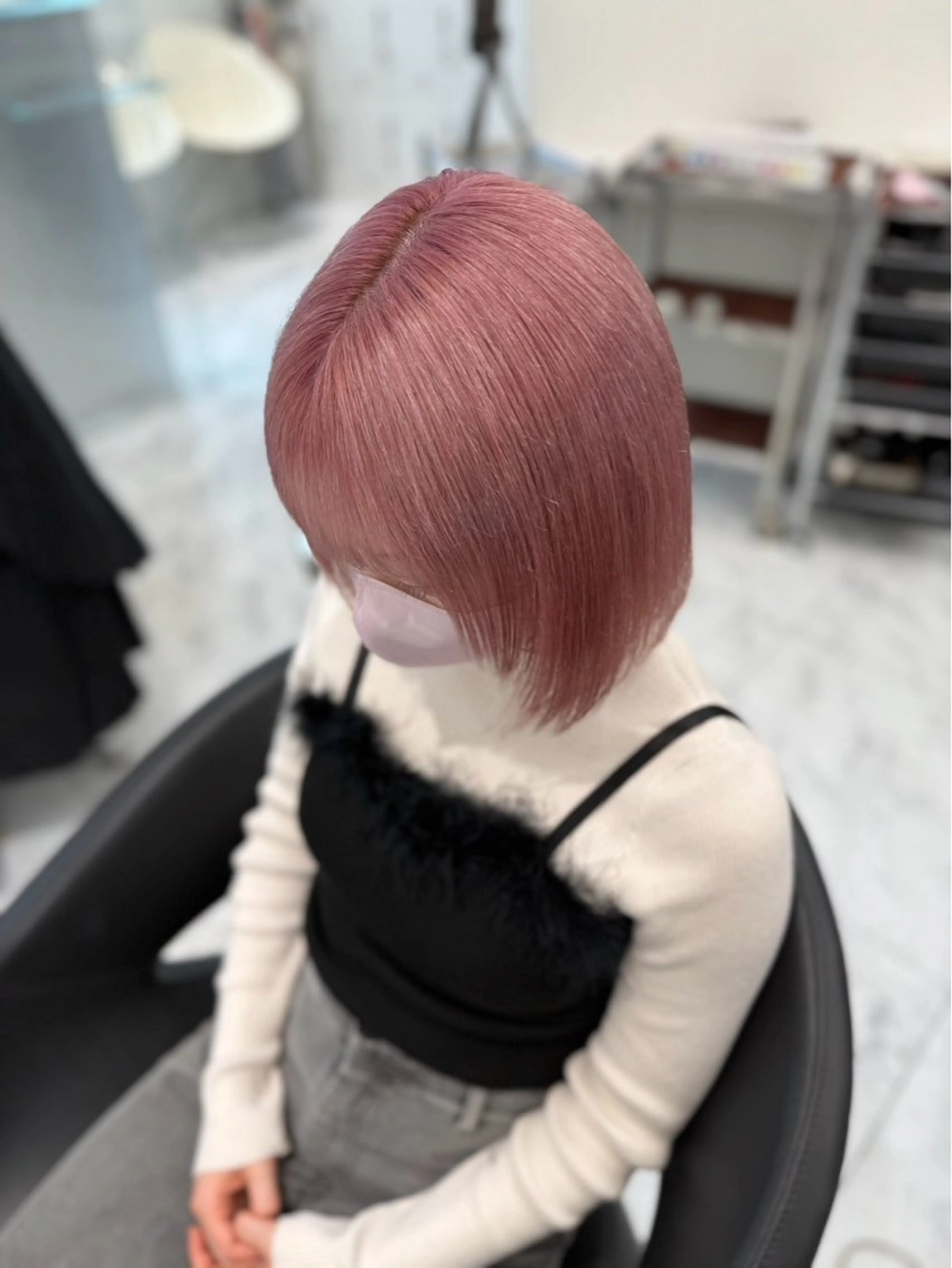 ミディアム カラー 山名 里英のヘアスタイル