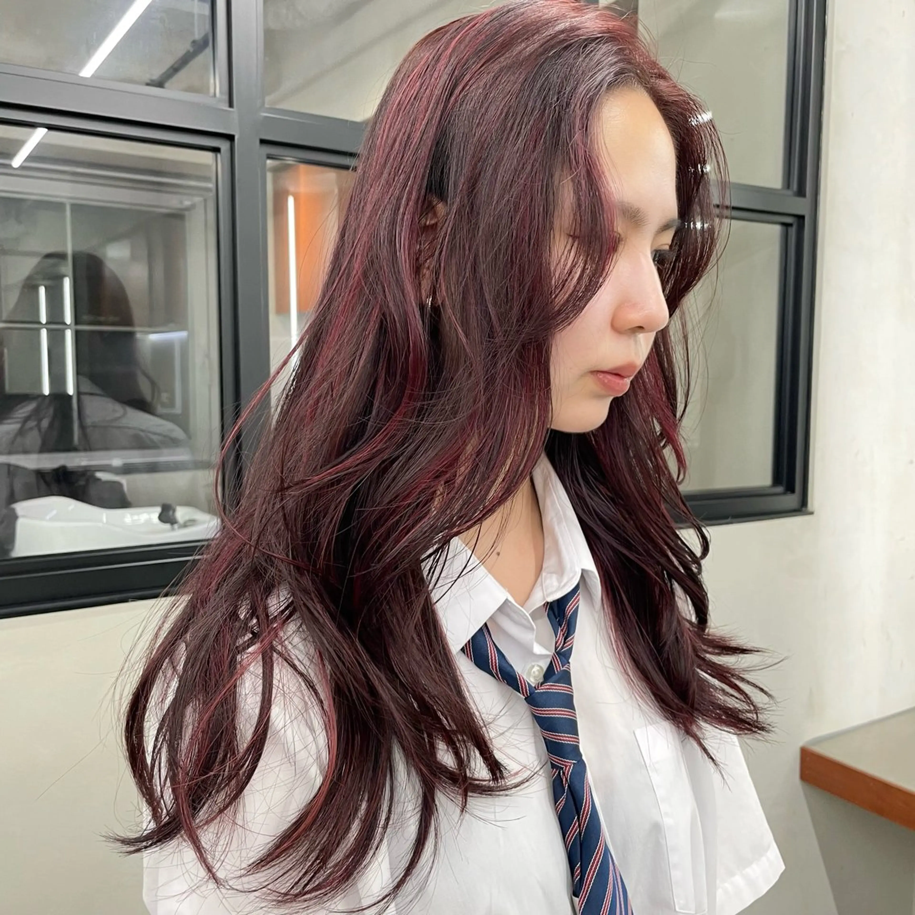 ロング カラー カット ヘアカラー トリートメント 🍒暖色カラー🍒 渋谷/YUUのヘアスタイル