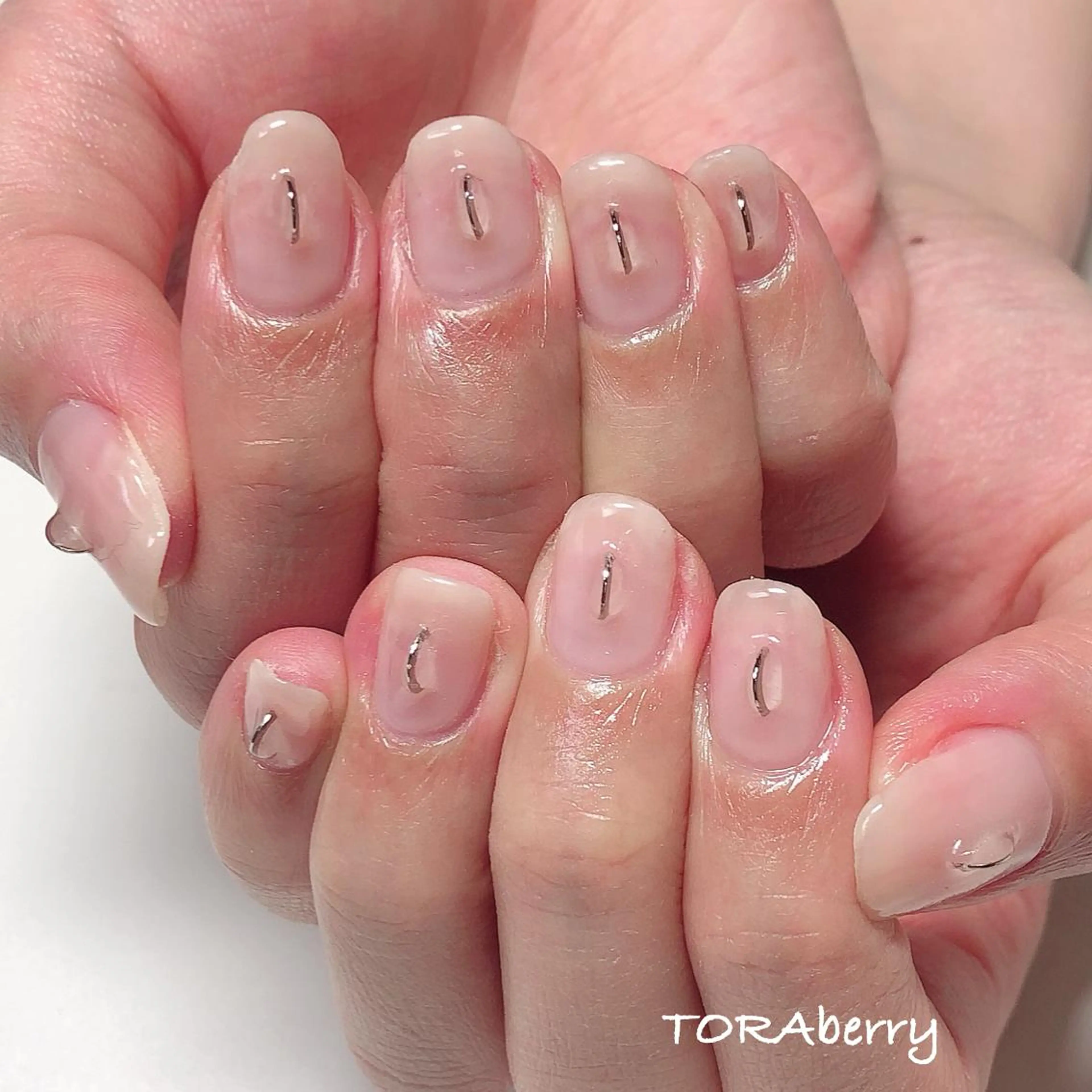 ネイル クリアネイル ハンドネイル ネイリスト なつみのネイルデザイン