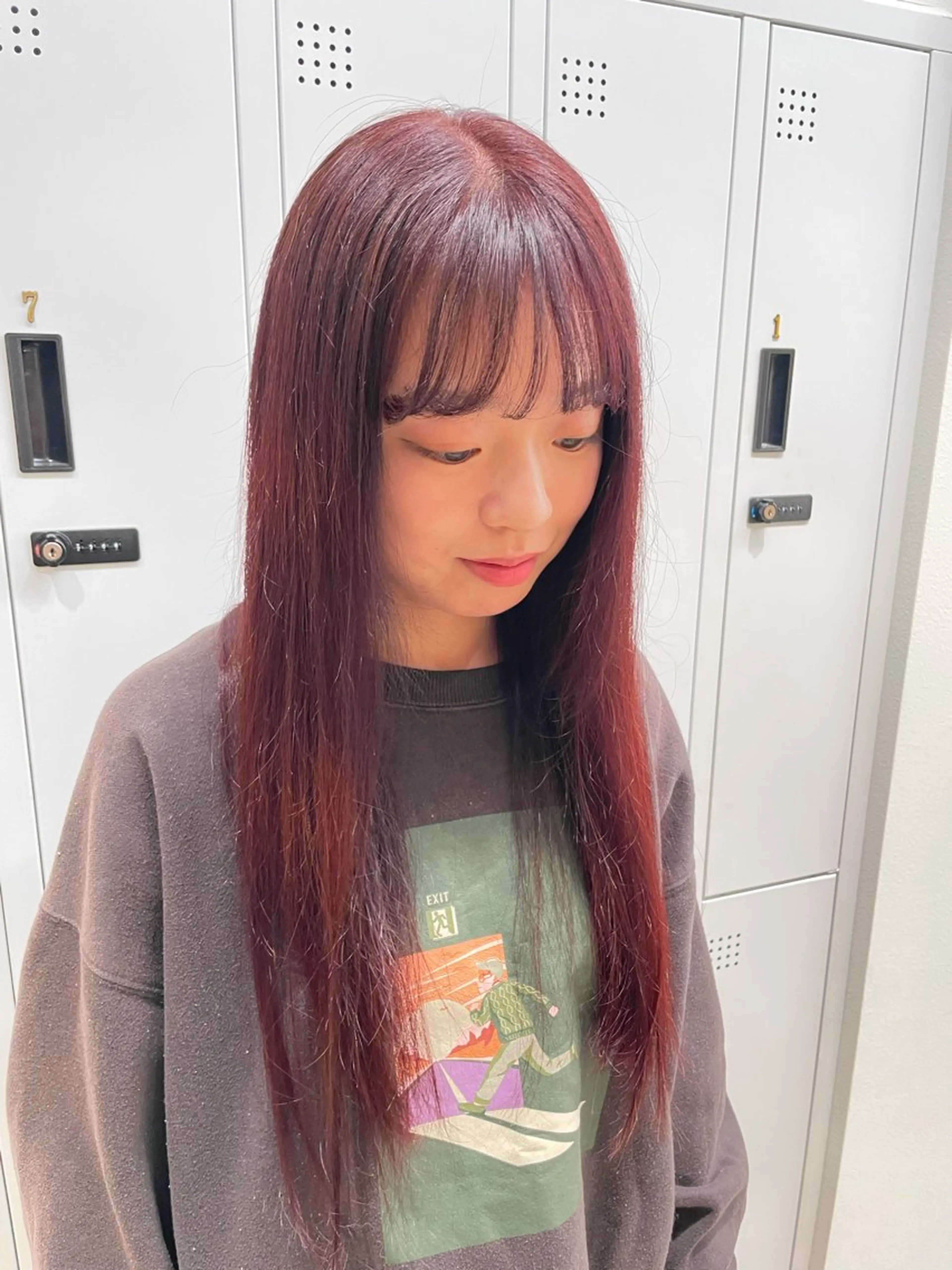 ロング カラー オレンジ say.所属・たなか こころ🎀のヘアスタイル