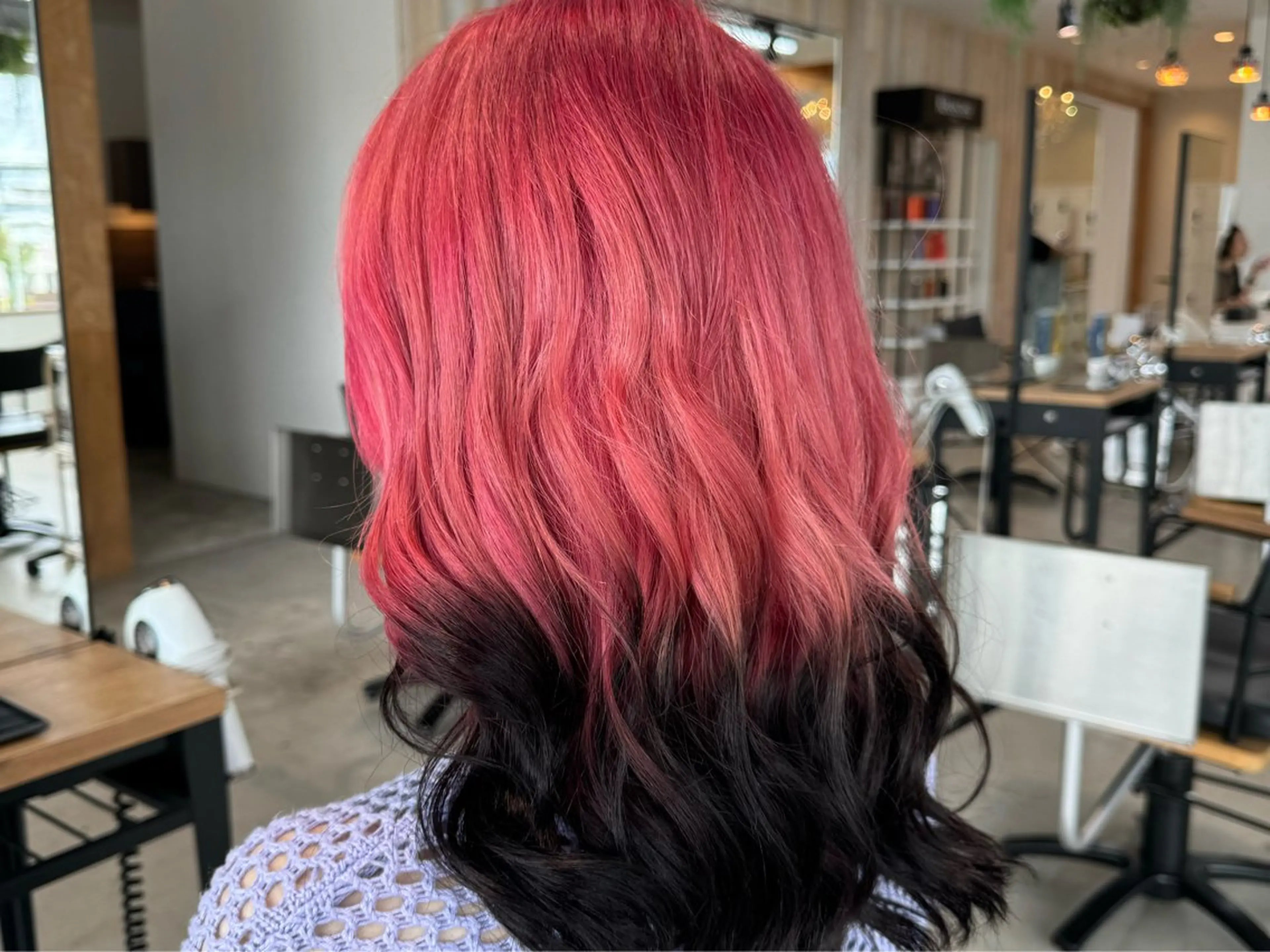 セミロング カラー 荒 隼人のヘアスタイル