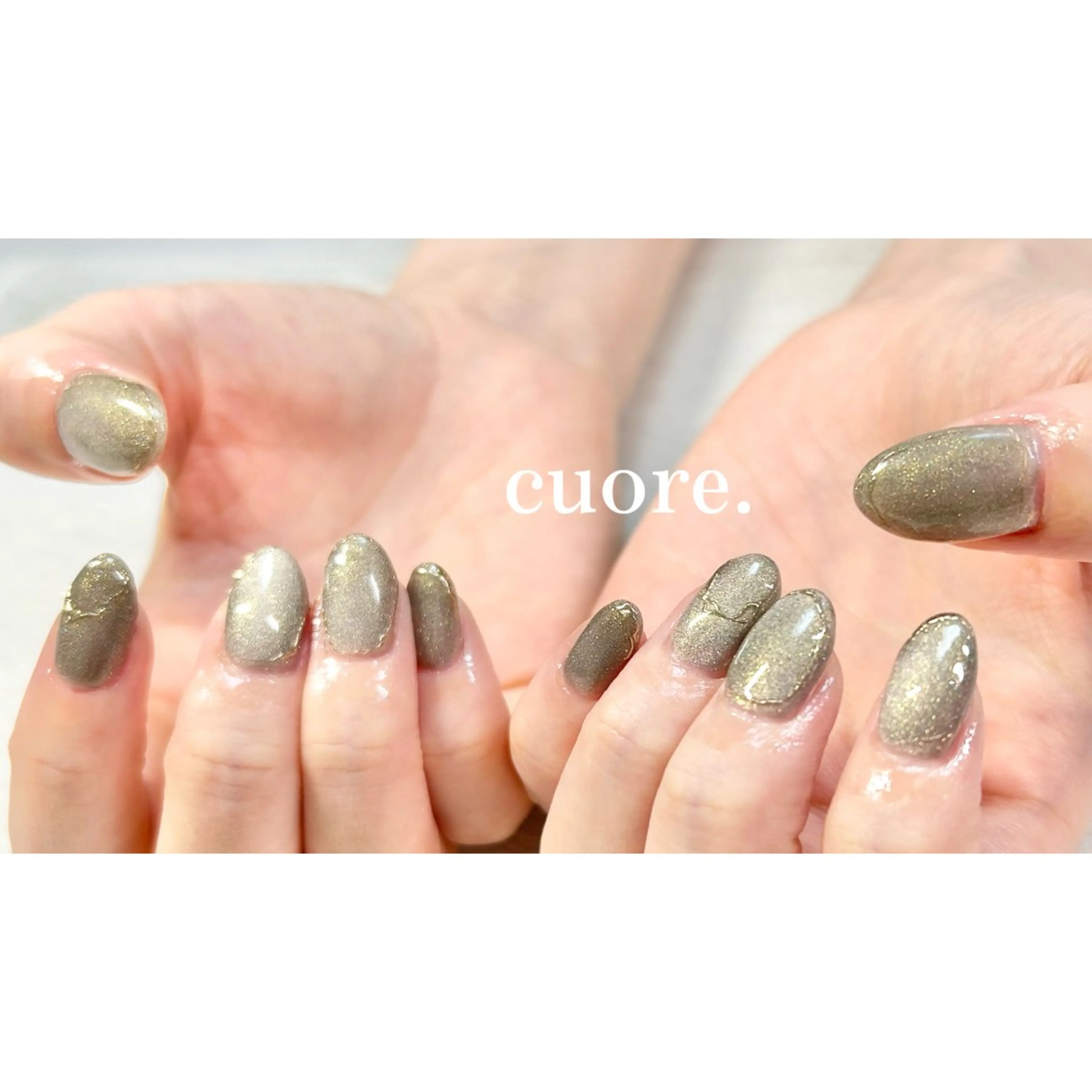 ネイル アートネイル ミラーネイル nail salon cuore.のネイルデザイン