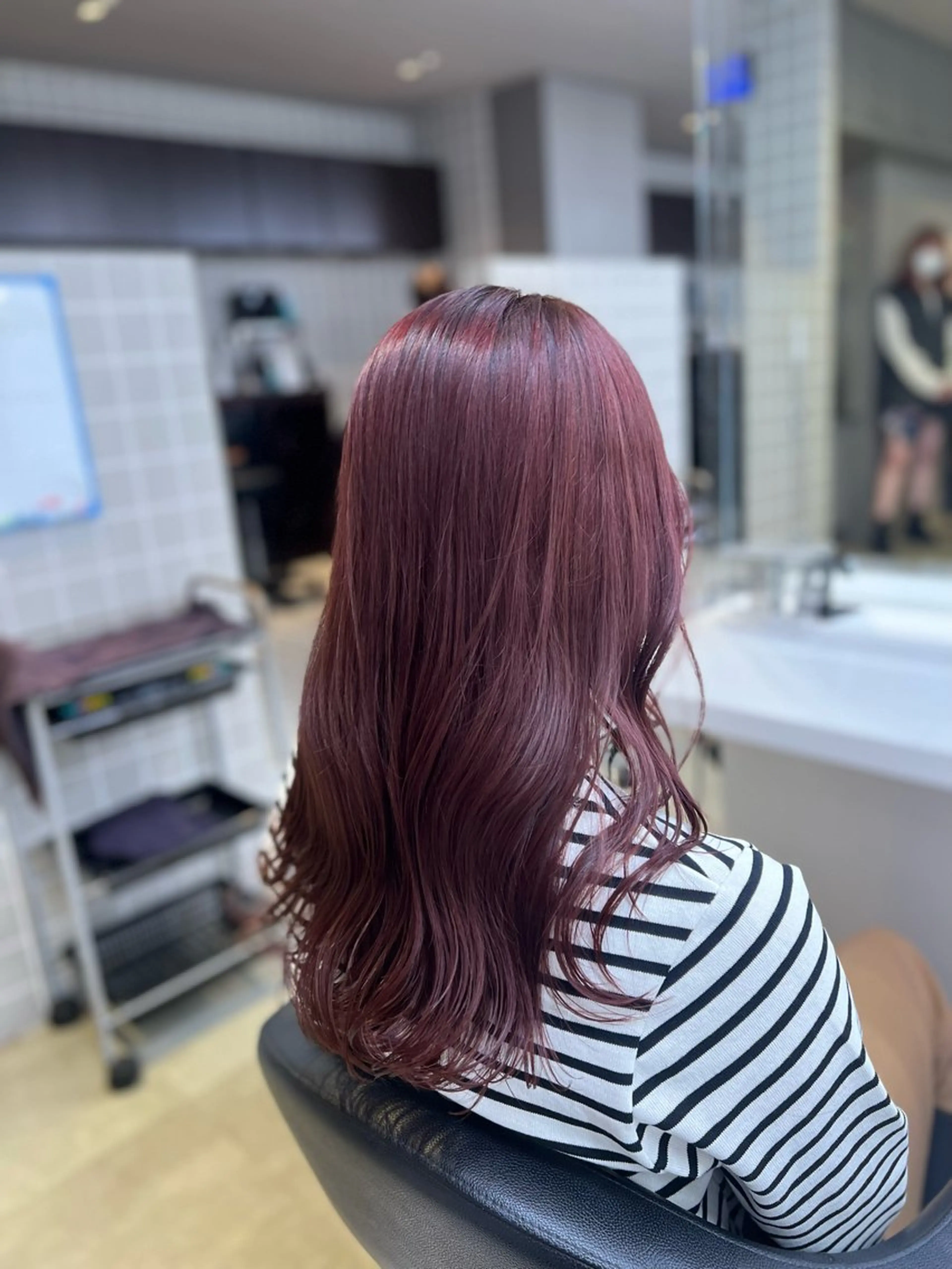 ロング カラー レイヤーカット ヘアカラー トリートメント 韓国レイヤーカット /REIのヘアスタイル