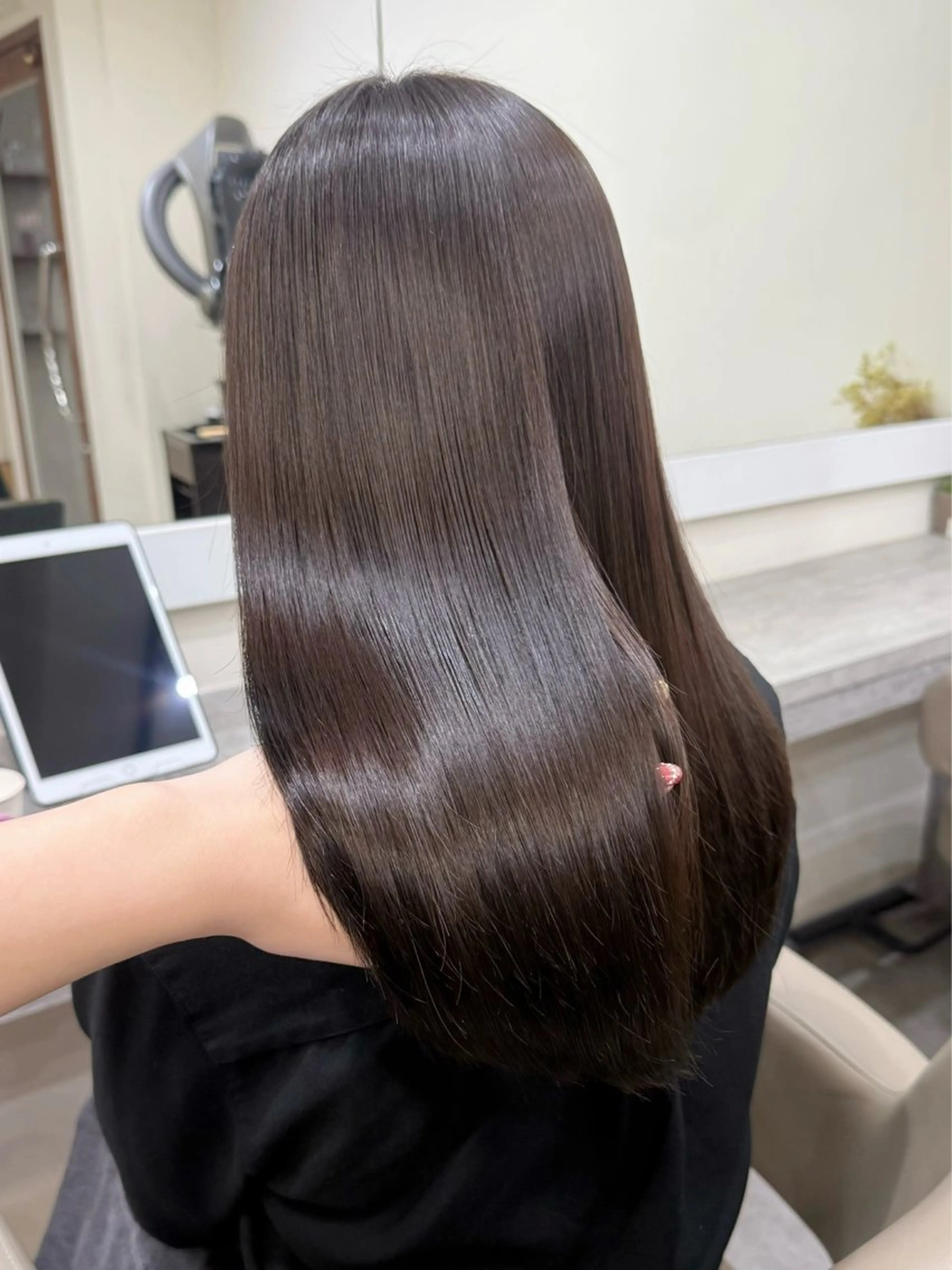 ロング 髪質改善 縮毛矯正 トリートメント トリートメント 韓国風パーマ/ヘア セット/店長みづきのヘアスタイル