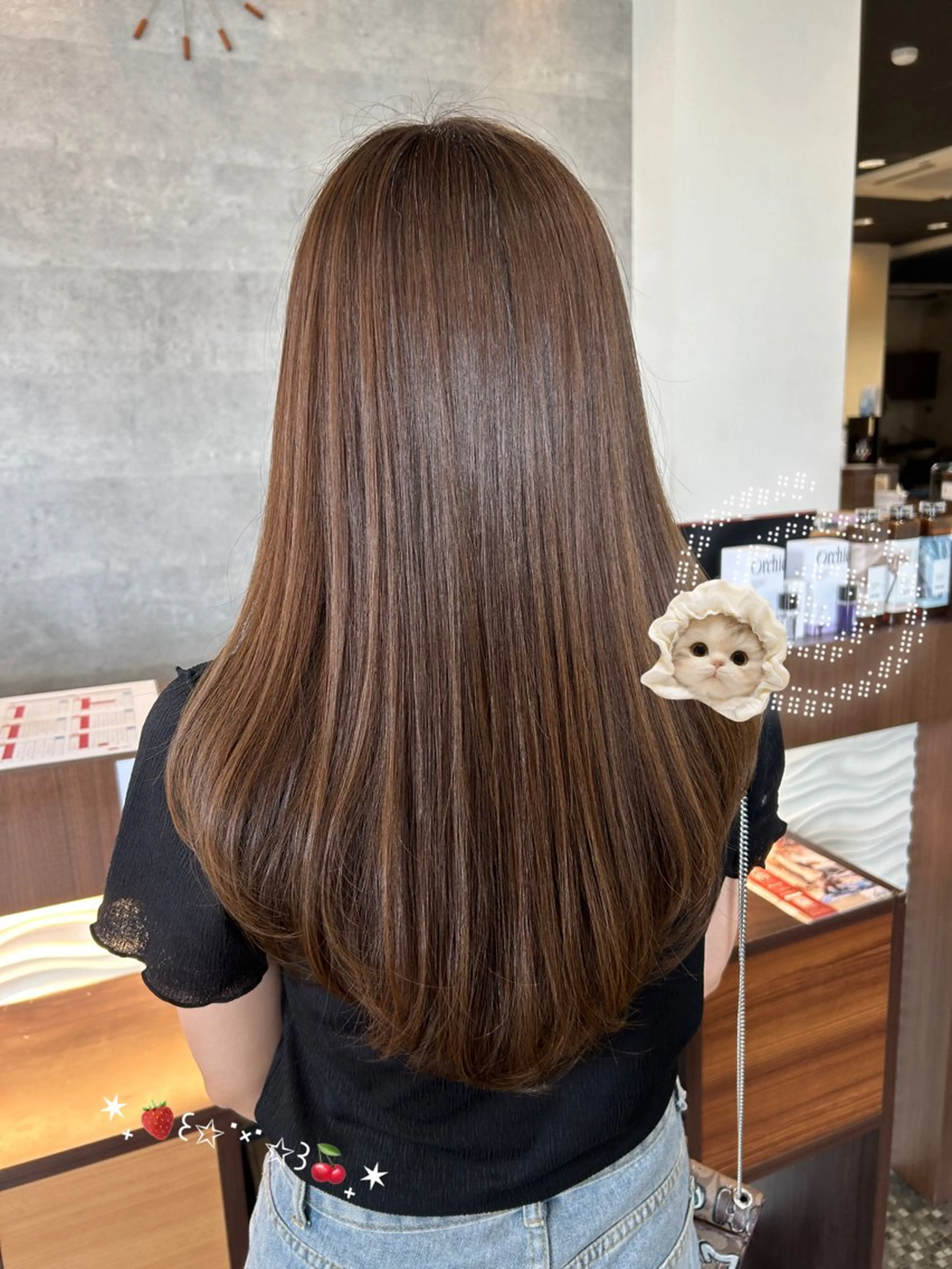 ロング カラー 韓国風ヘア レイヤーカット 韓国ヘア🤍ワンホン 🤍あやかのヘアスタイル