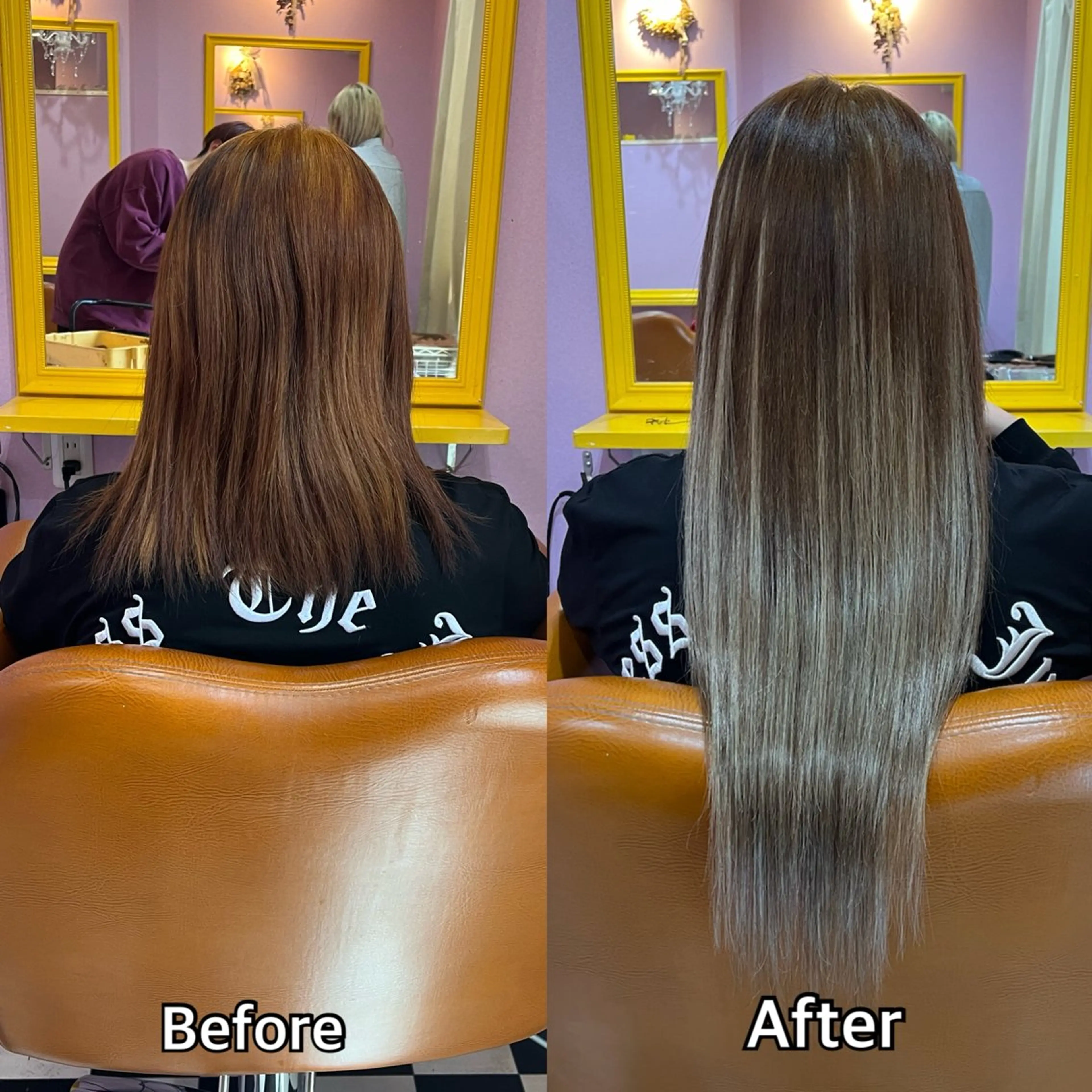 ロング シール+ちび編み込み エクステ梅田🐨のヘアスタイル