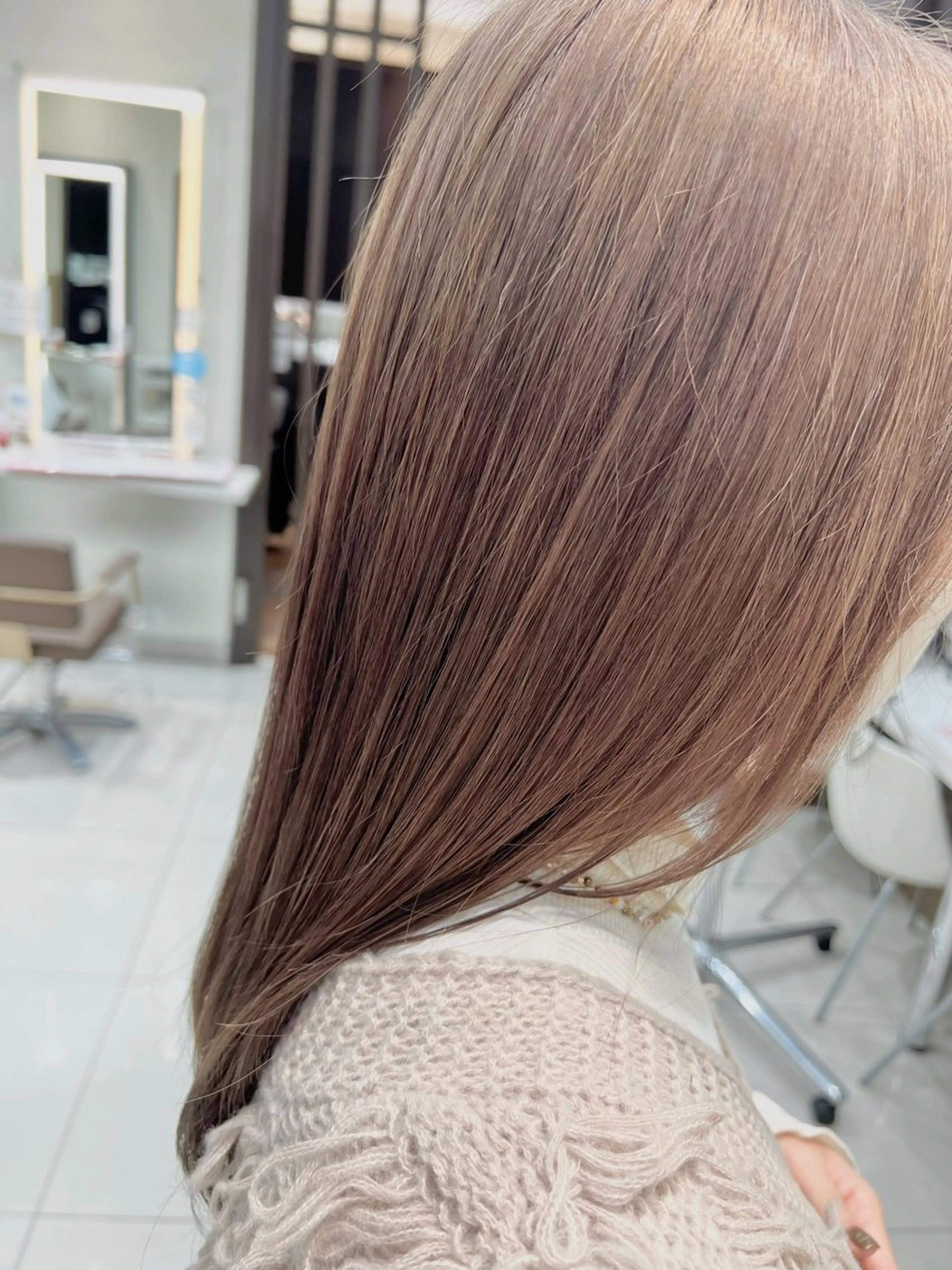 ロング パーマ 縮毛矯正 ✨髪質改善矯正× ブリーチ✨YU-KIのヘアスタイル