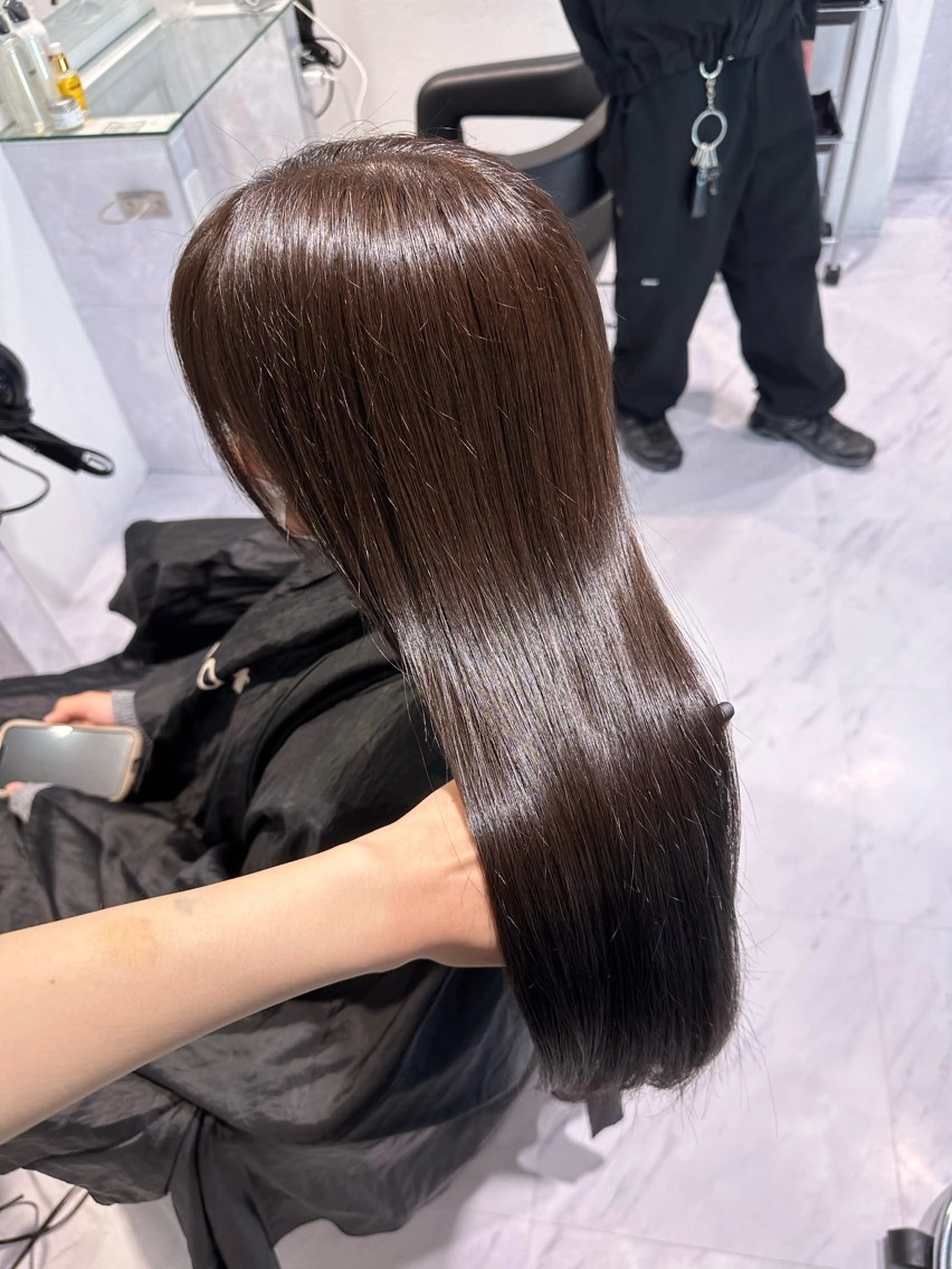 ロング カラー 髪質改善 ロング トリートメント カット ヘアカラー 🐺メンズパーマ マッシュ　あさひ🐺のヘアスタイル