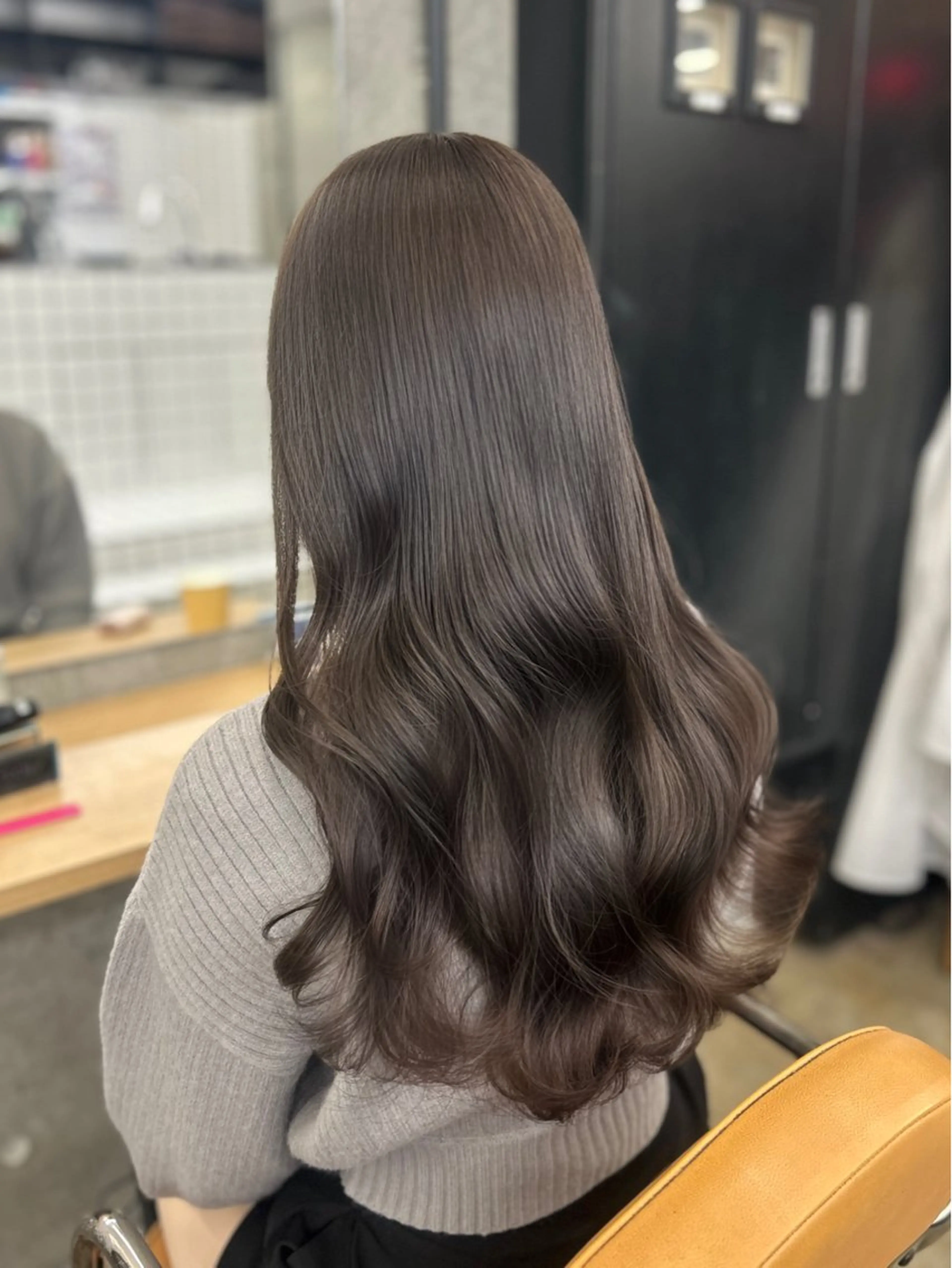 ロング カラー ヘアカラー パーマ トリートメント 🌷ラベンダーピンク 顔まわり🌷ねいろのヘアスタイル