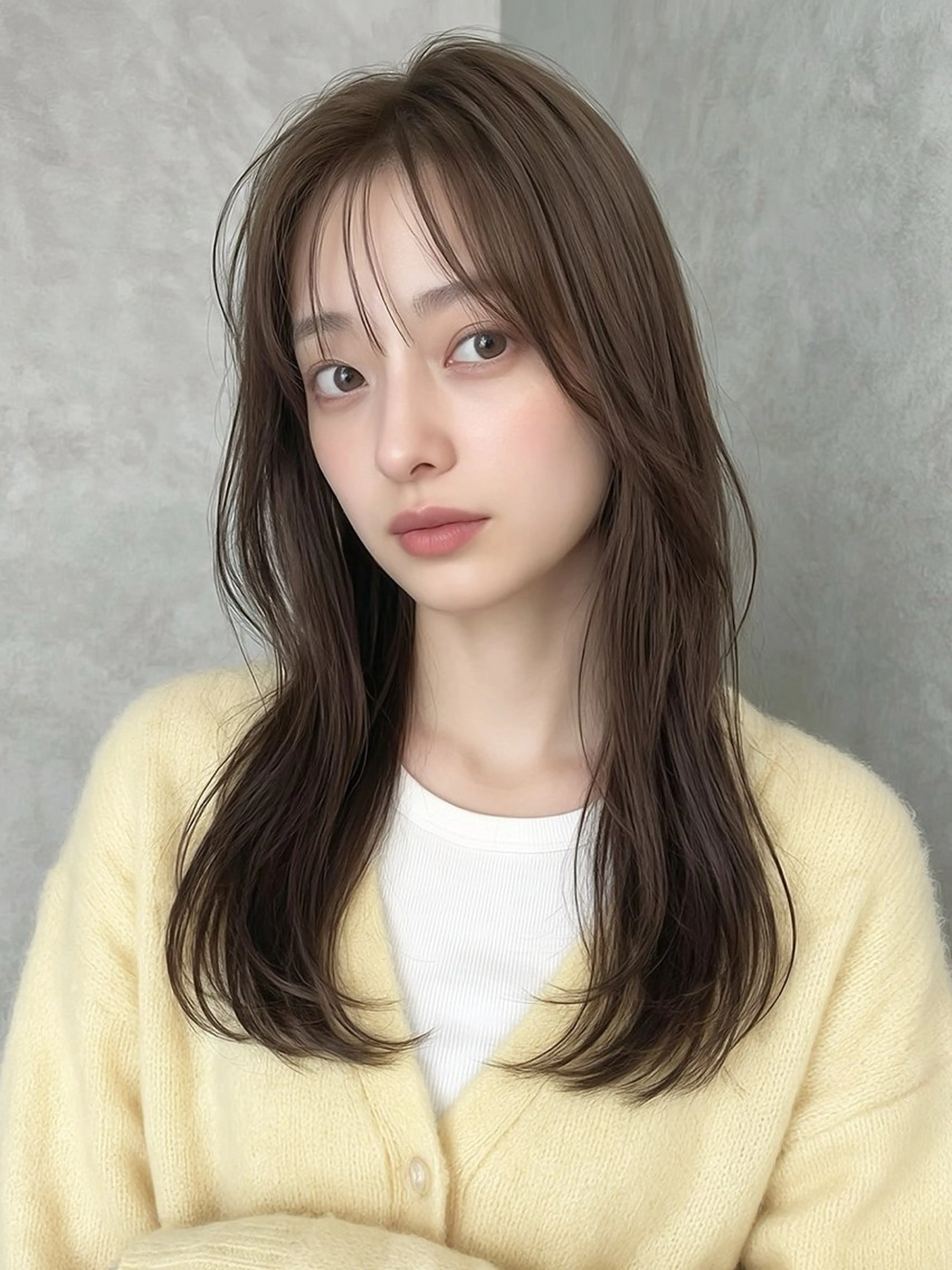 セミロング カラー カット ヘアカラー トリートメント 小松崎 友宏のヘアスタイル
