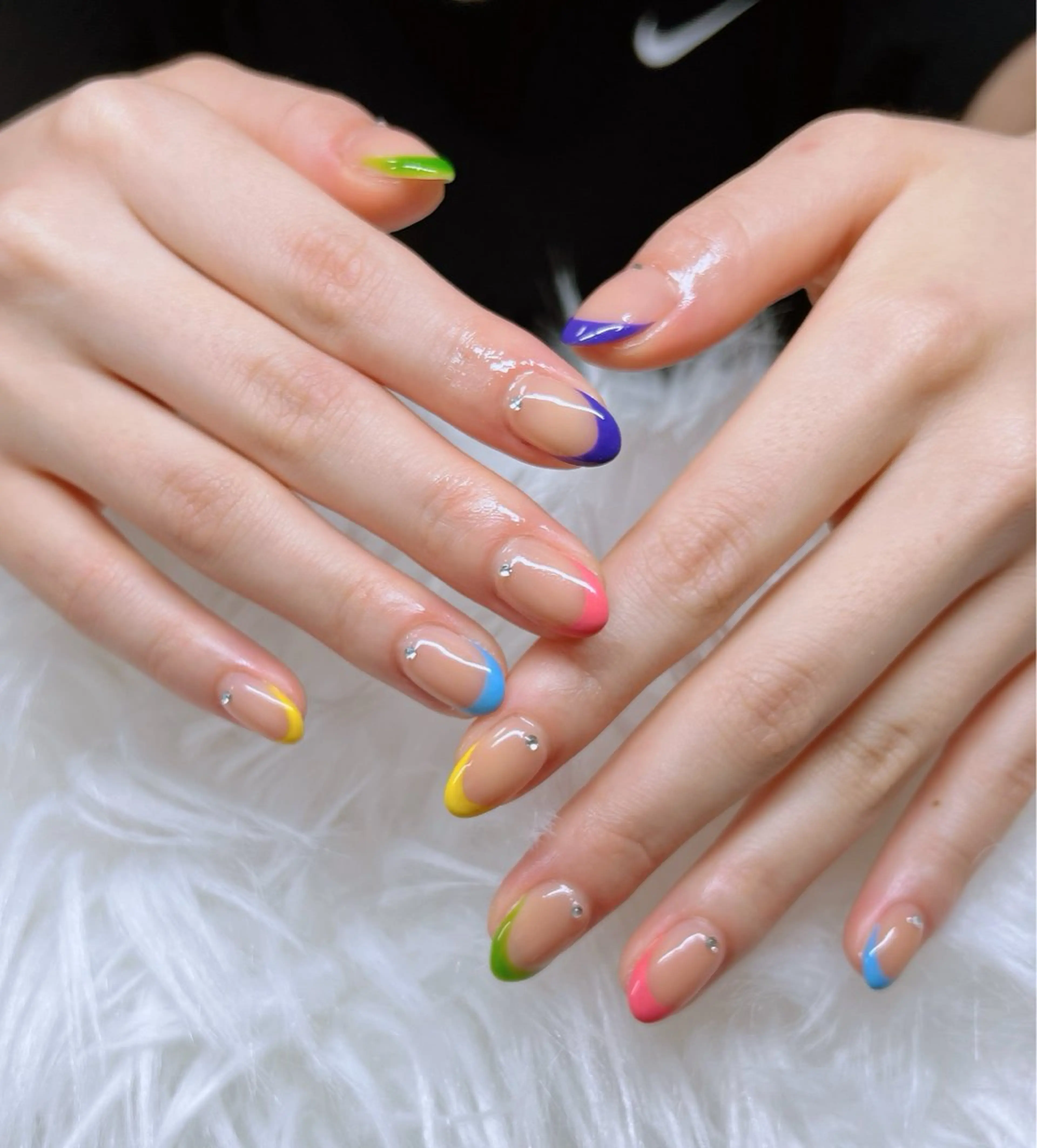 ネイル フットネイル フレンチネイル 韓国ネイル ロングネイル マグネットネイル Lee _nailのネイルデザイン