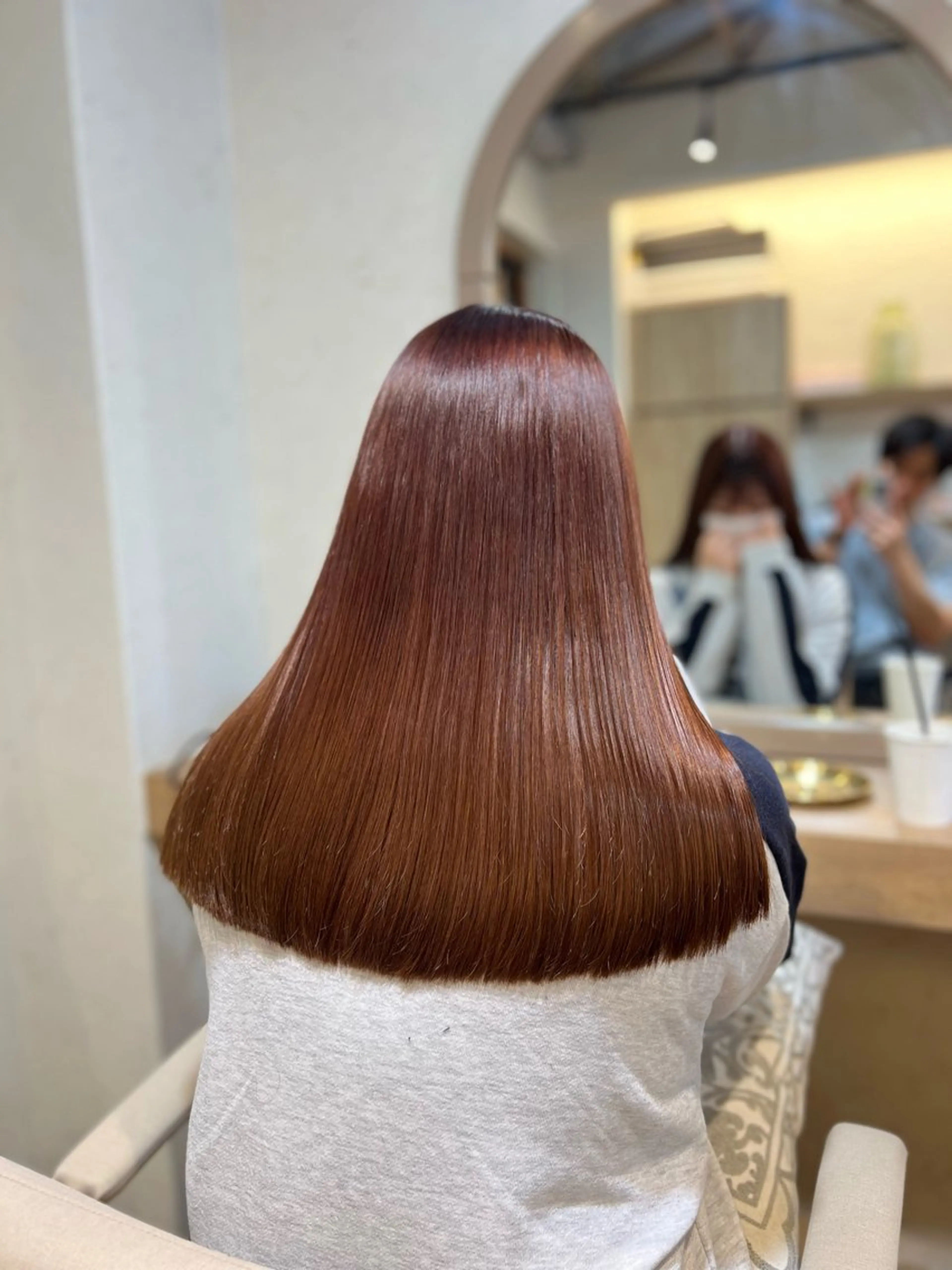 ロング カラー 髪質改善 縮毛矯正 神戸ボブ✂️ ioe三宮/田 伸佳のヘアスタイル