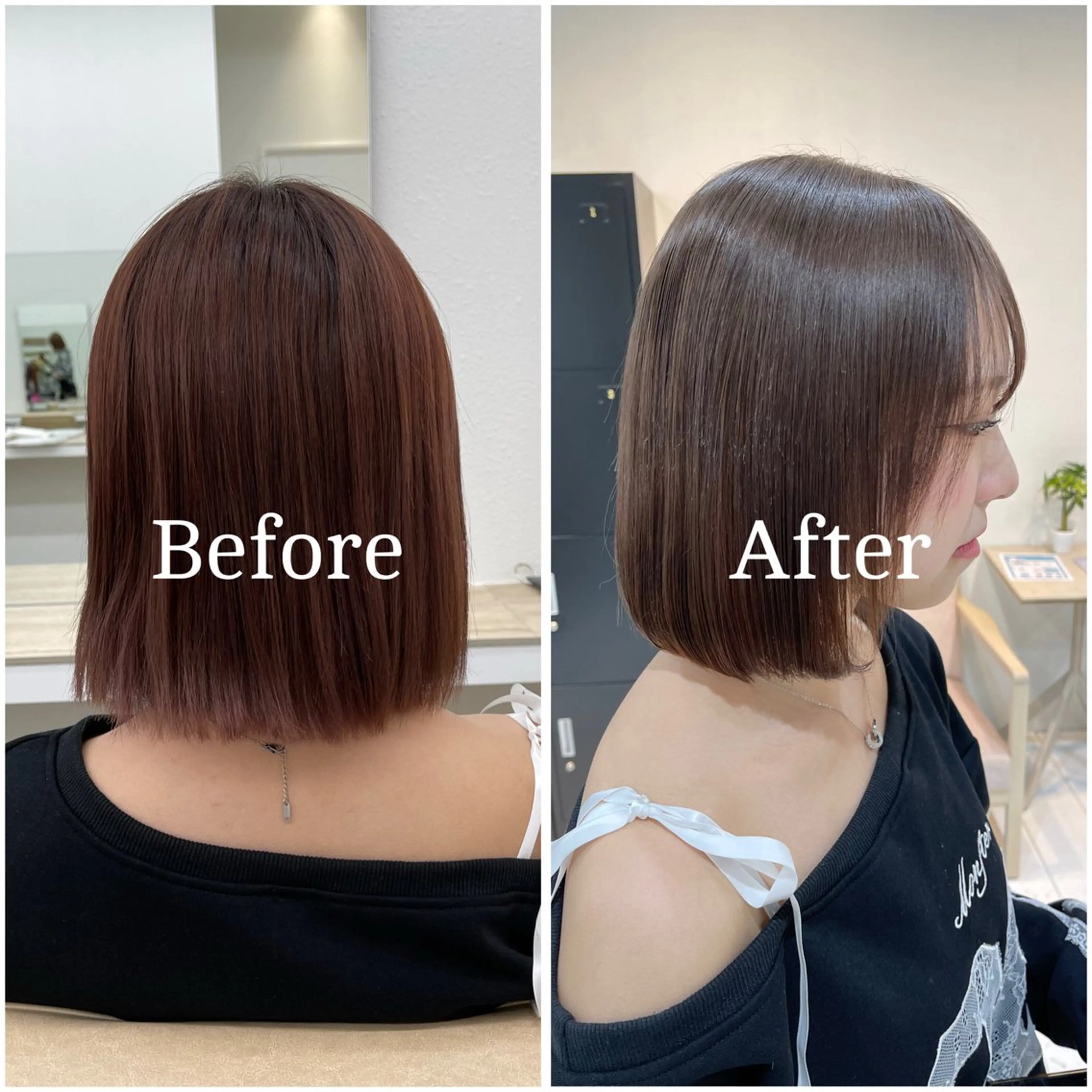 ショート カラー ブリーチ デザインカラー 似合わせカット 縮毛矯正 ムラ修正/ ハイトーン💖Riaのヘアスタイル