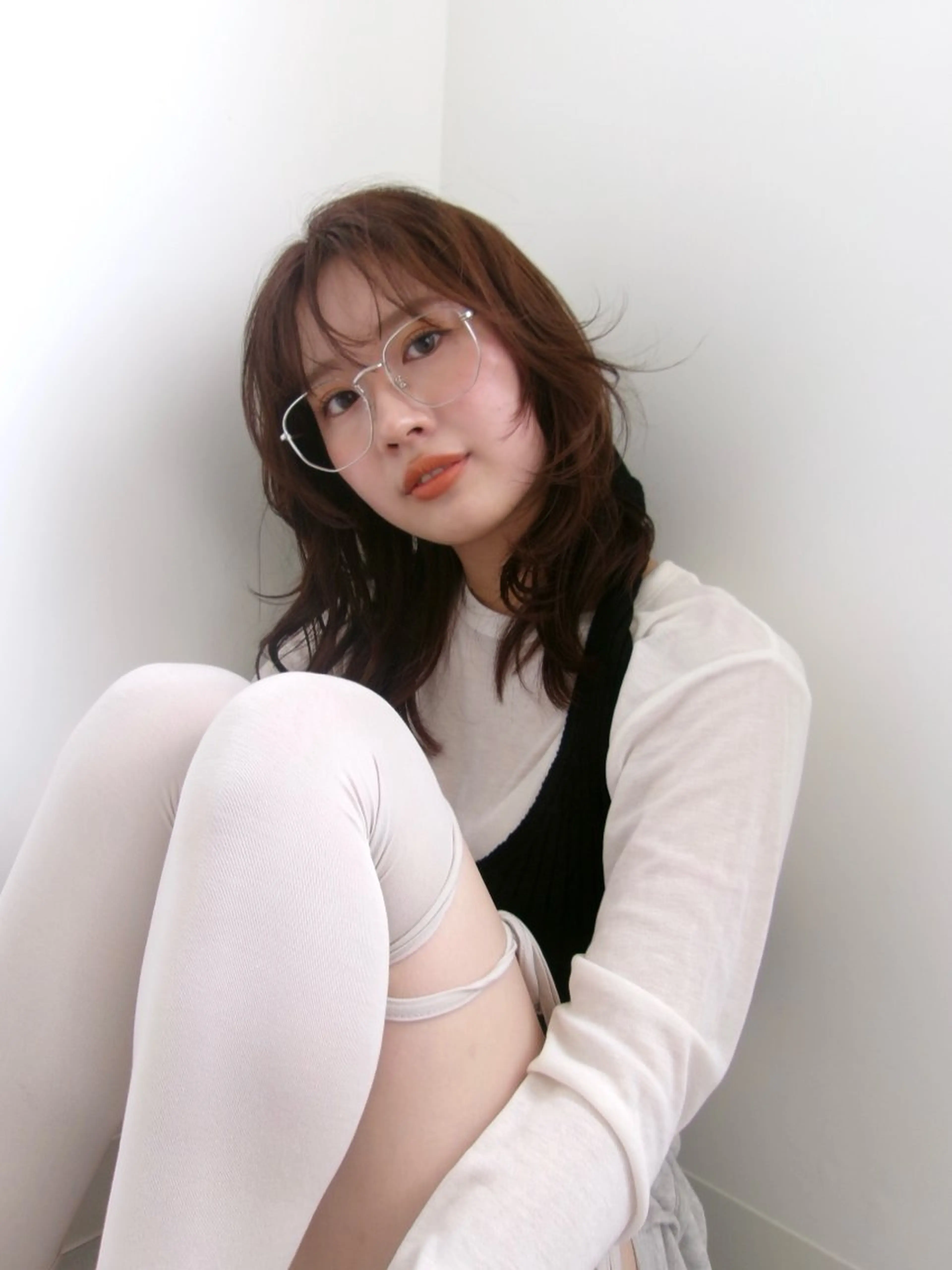 ミディアム レイヤーカット/ 透明感カラーmikuのヘアスタイル