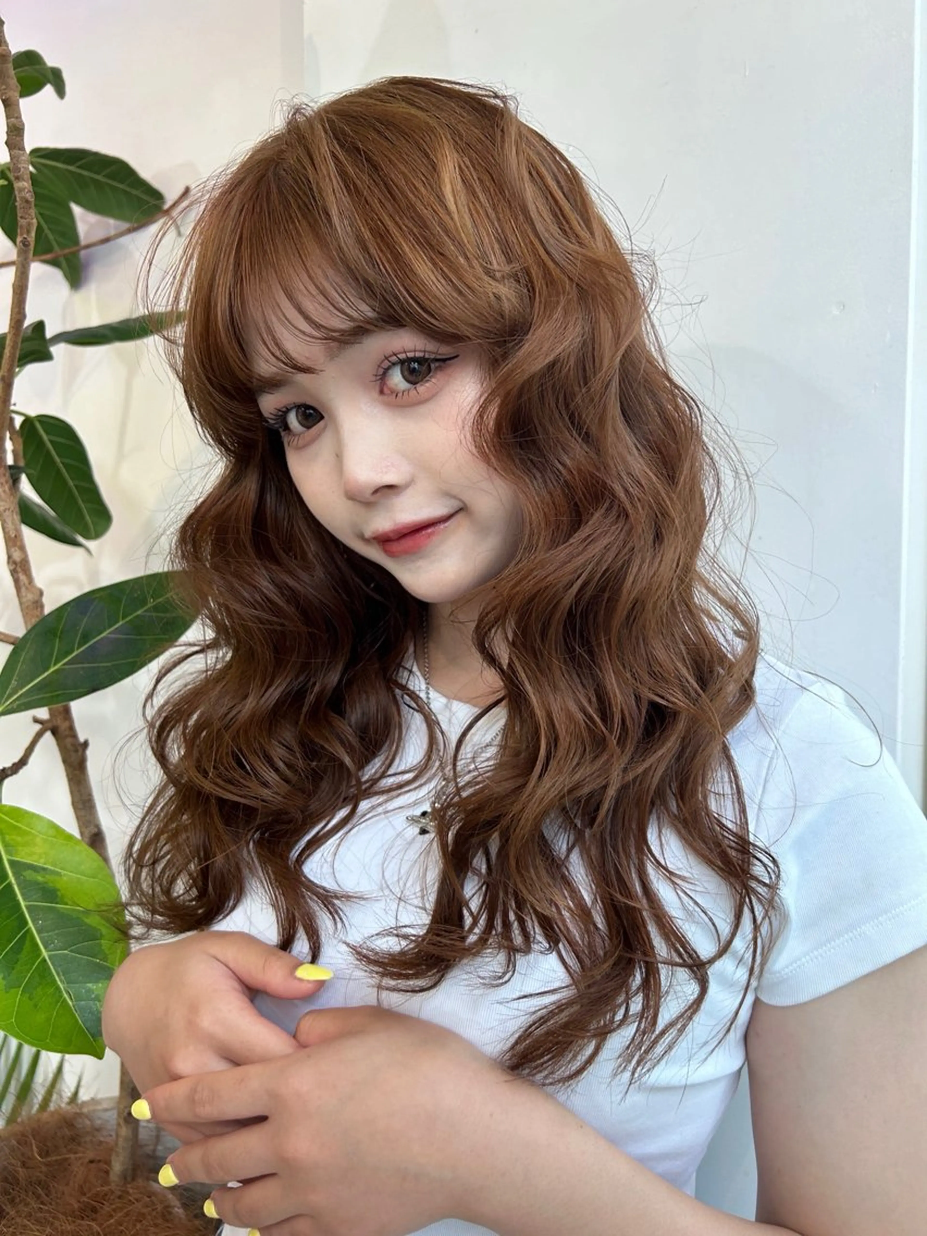 カラー ヘアカラー トリートメント ness 一花のヘアスタイル