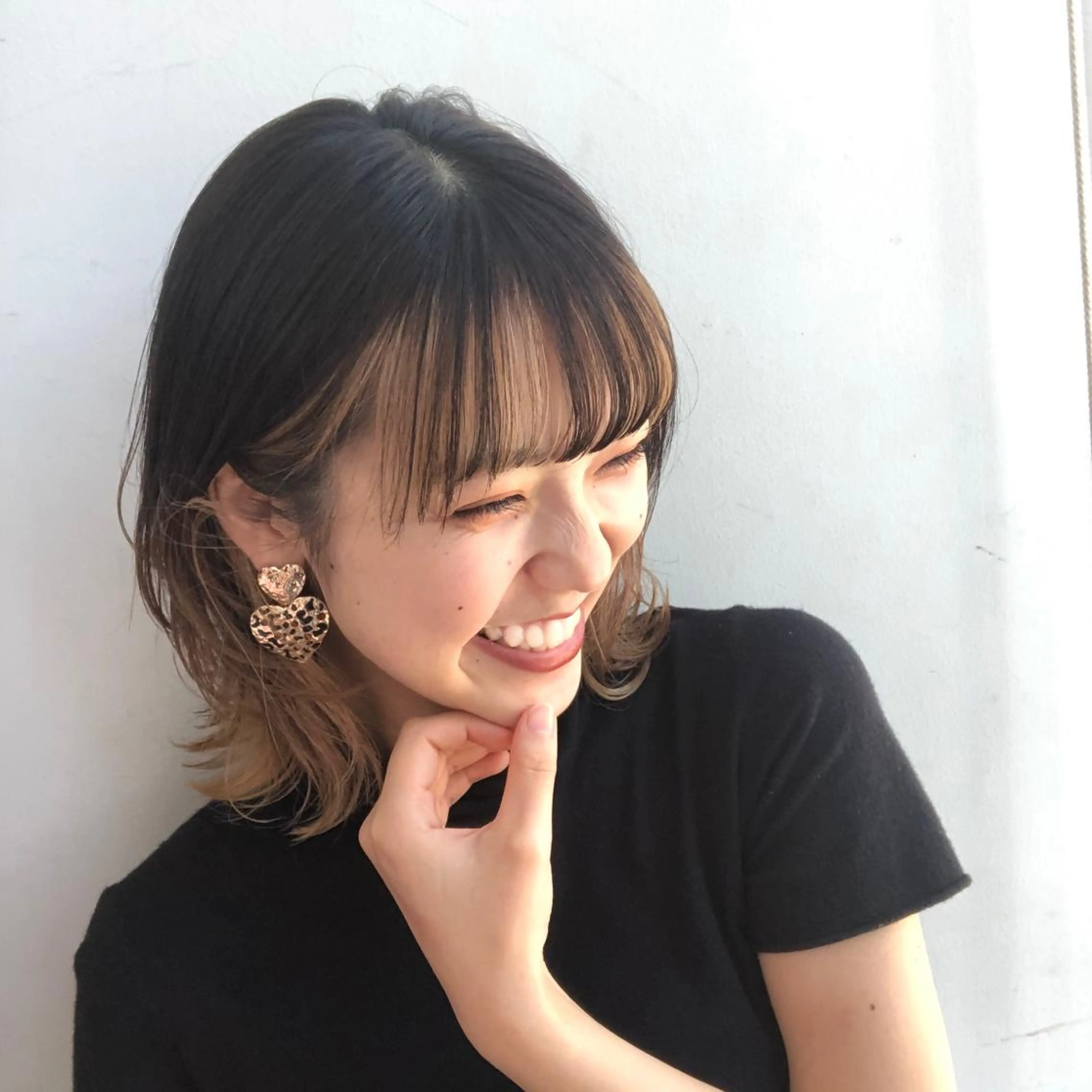 ミディアム カラー ヘアアレンジ 【柔らか透明感✨/ 似合せ前髪】大石葉月のヘアスタイル