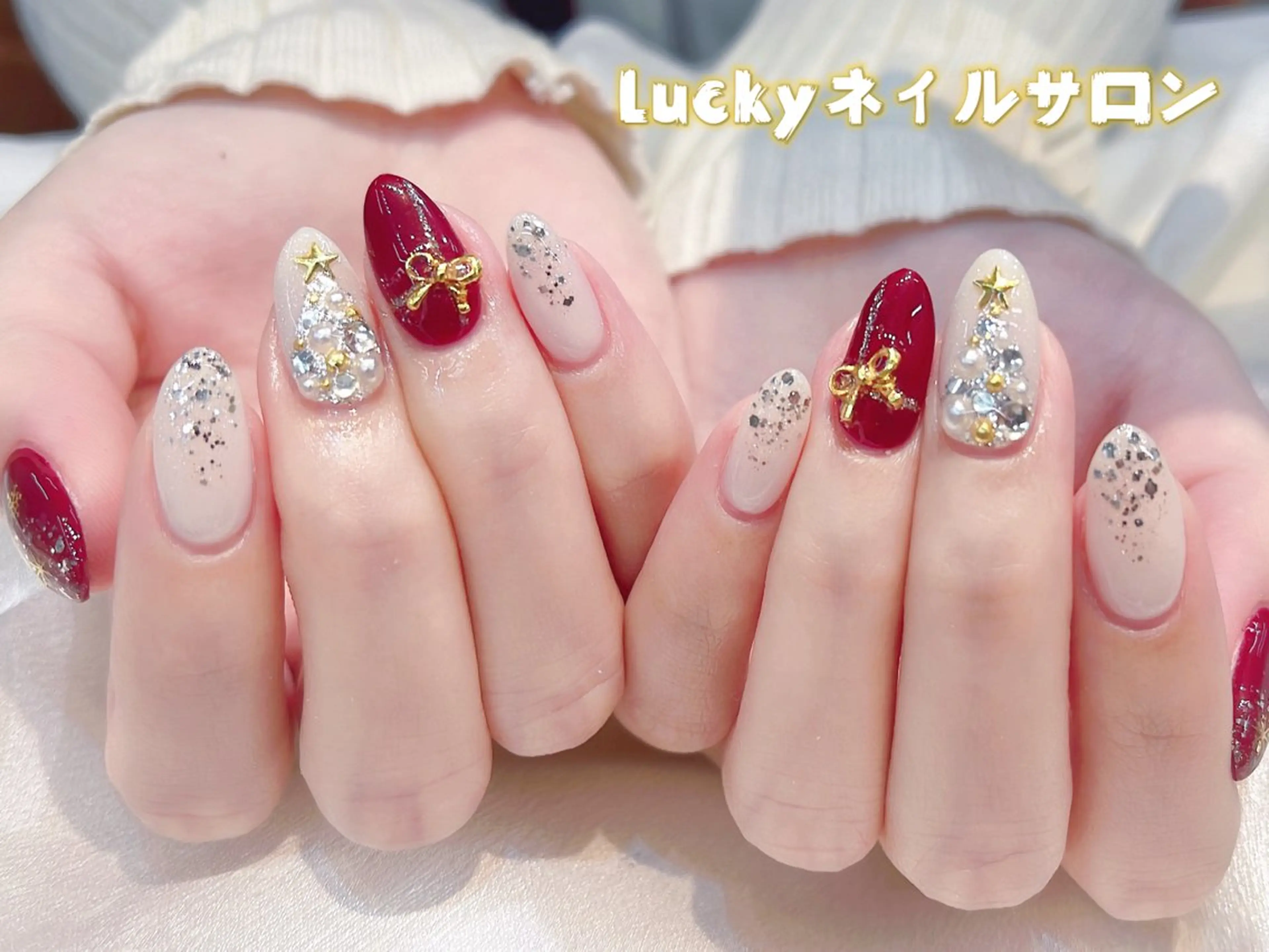 ネイル アートネイル チークネイル 長さ出し フットネイル ジェルネイル ハンドネイル ハンドケア ラッキーネイルサロン 西川口東口店のネイルデザイン