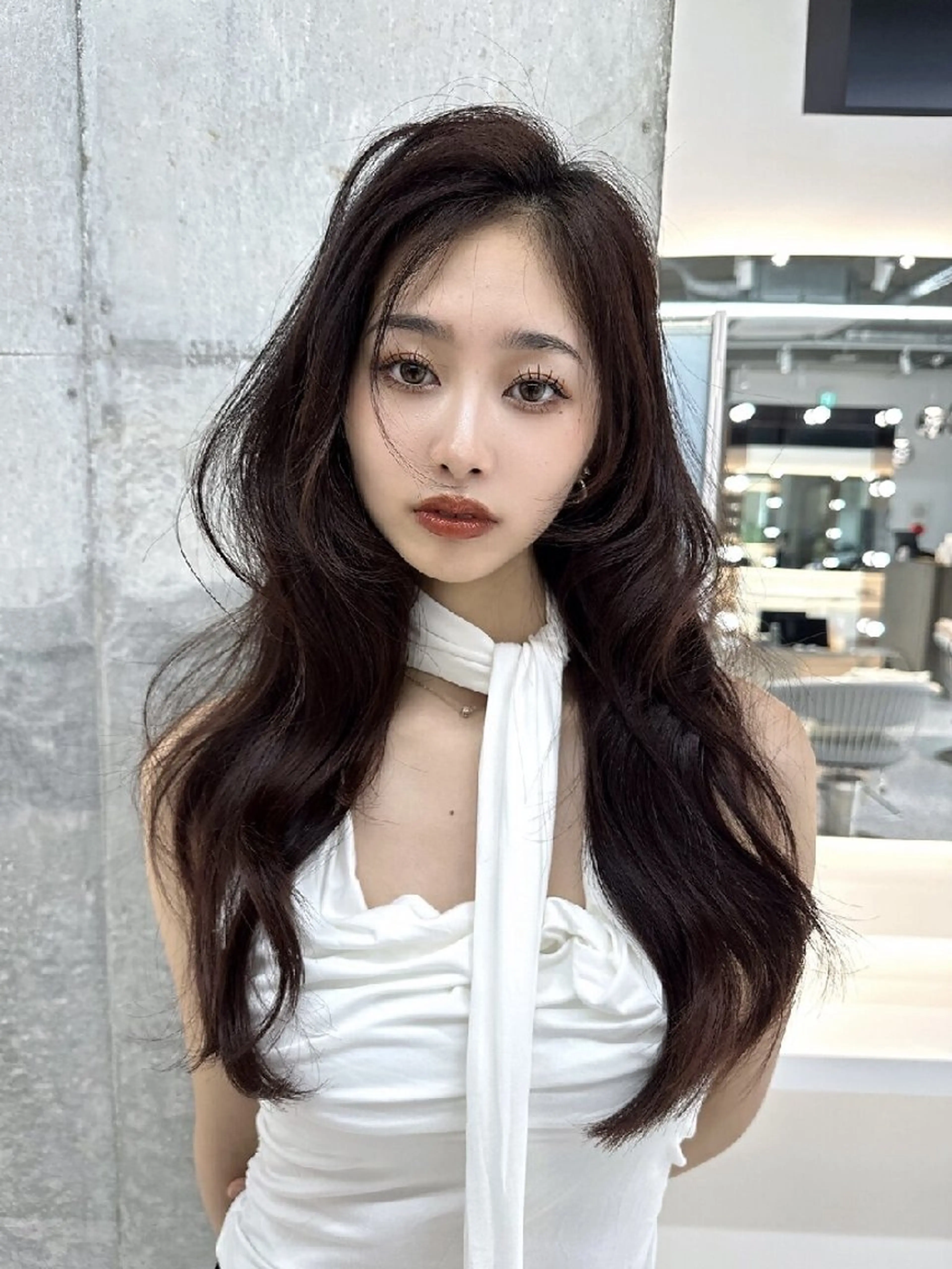 ロング カラー カット 縮毛矯正 トリートメント Lond Roleのヘアスタイル