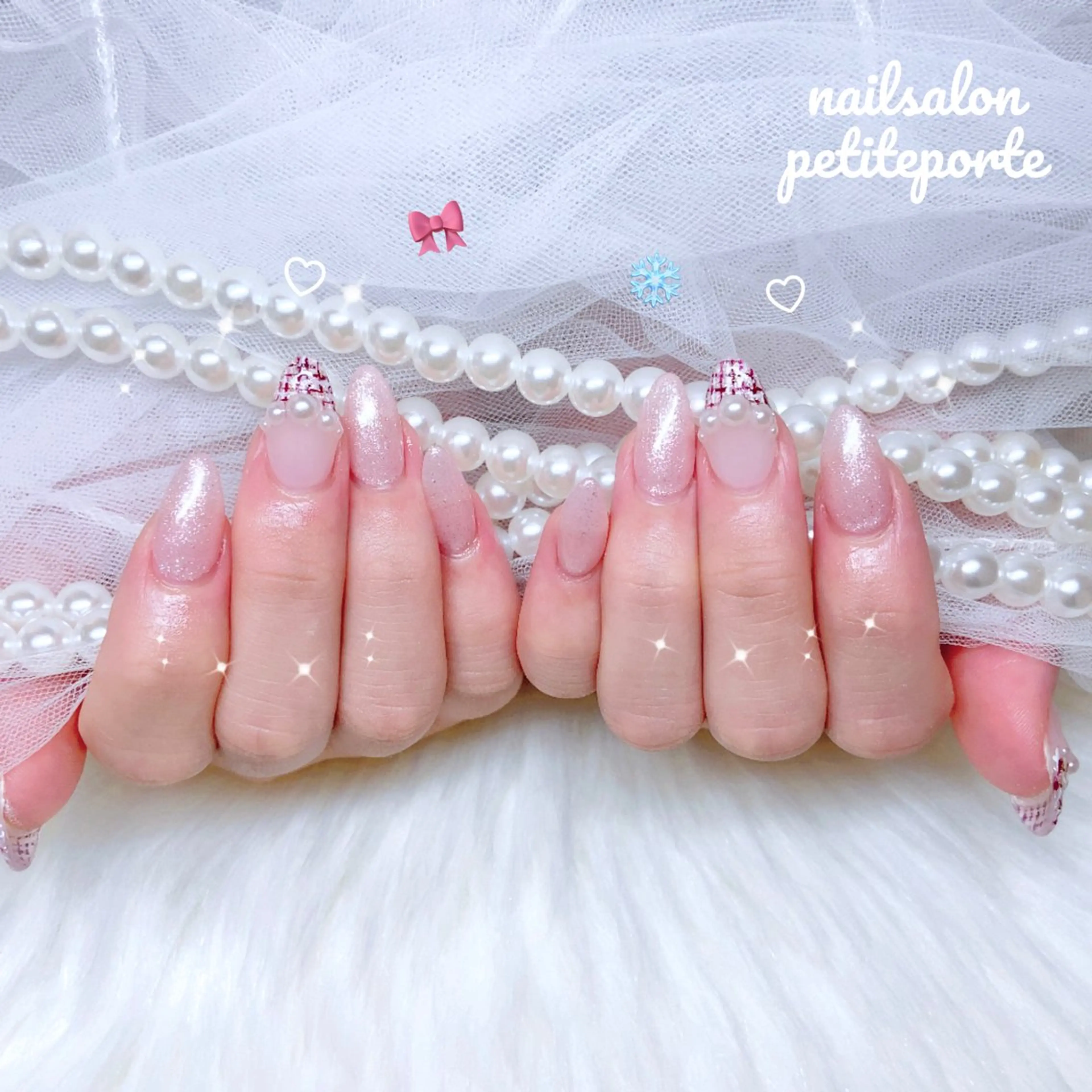 ネイル アートネイル 長さ出し フレンチネイル ジェルネイル ネイルチップ ハンドネイル nailsalon petite porte所属・petite porteのネイルデザイン