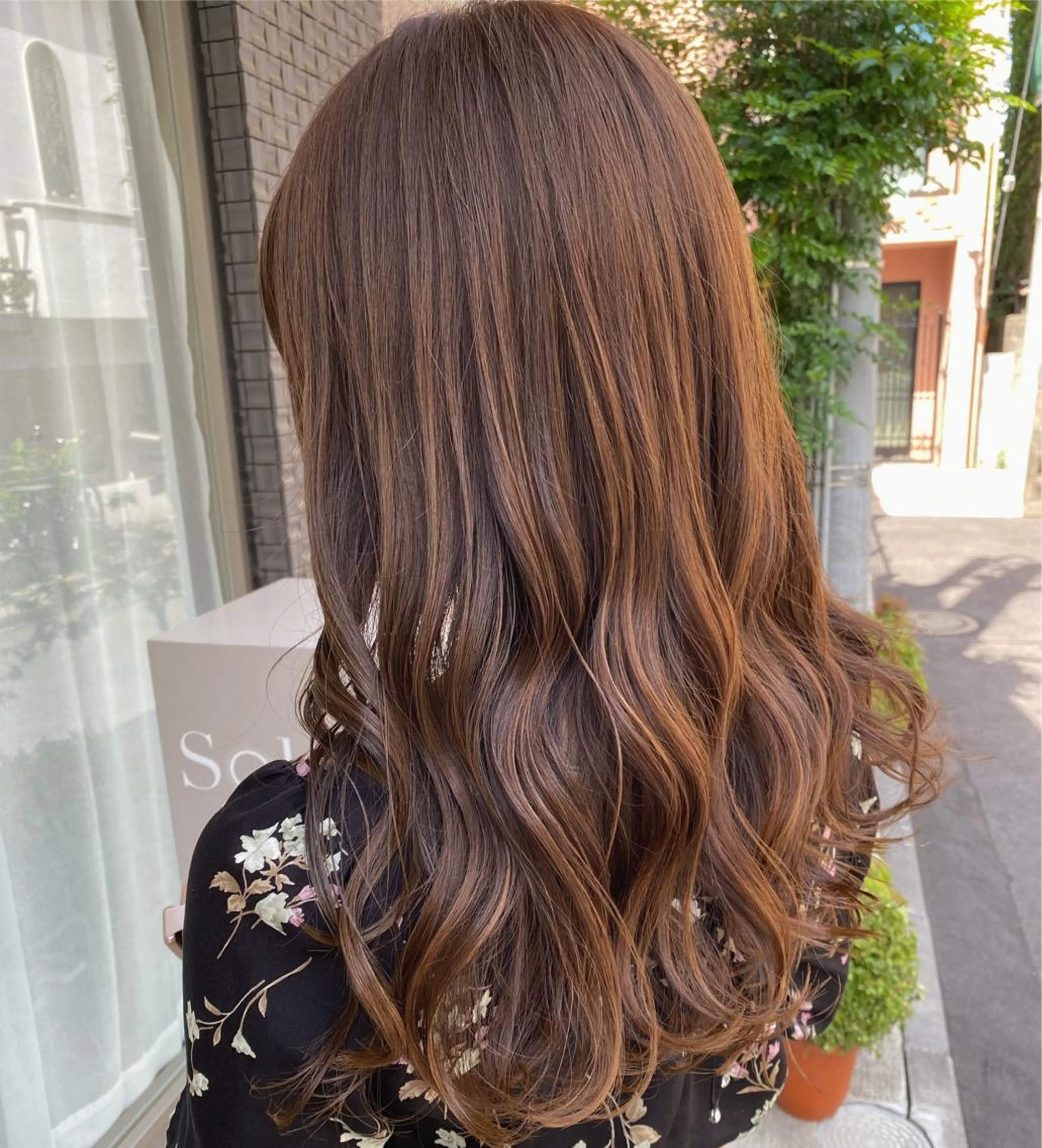 セミロング カラー アッシュ ベージュカラー グレージュ/透明感/ 韓国ヘア/RISAのヘアスタイル