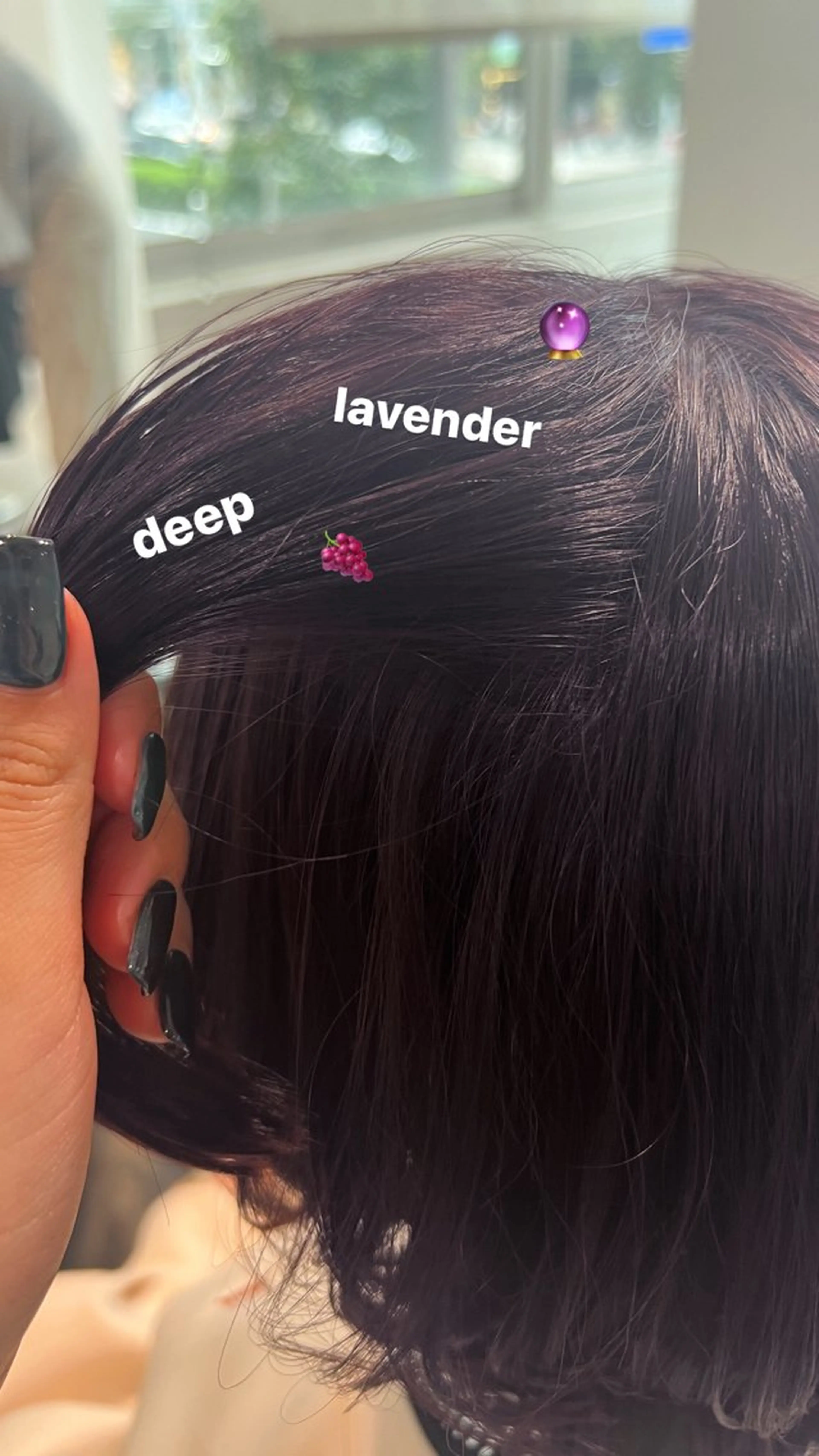 ロング カラー 暗髪🩶ラベンダー/ ブルー/ユウナ🤍のヘアスタイル