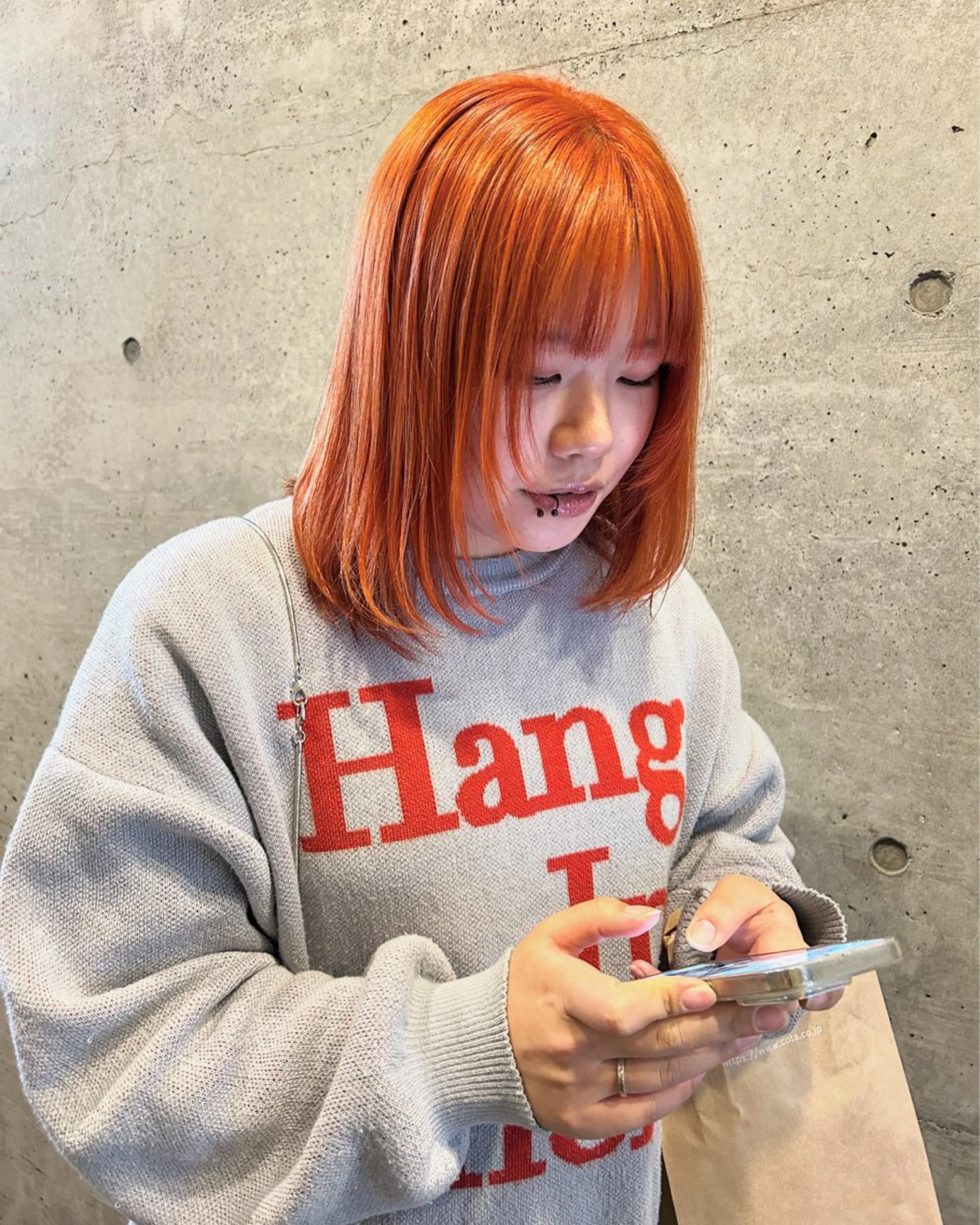 ミディアム カラー ブリーチ カット ヘアカラー トリートメント 後藤紗英/髪質改善 /オリーブベージュのヘアスタイル