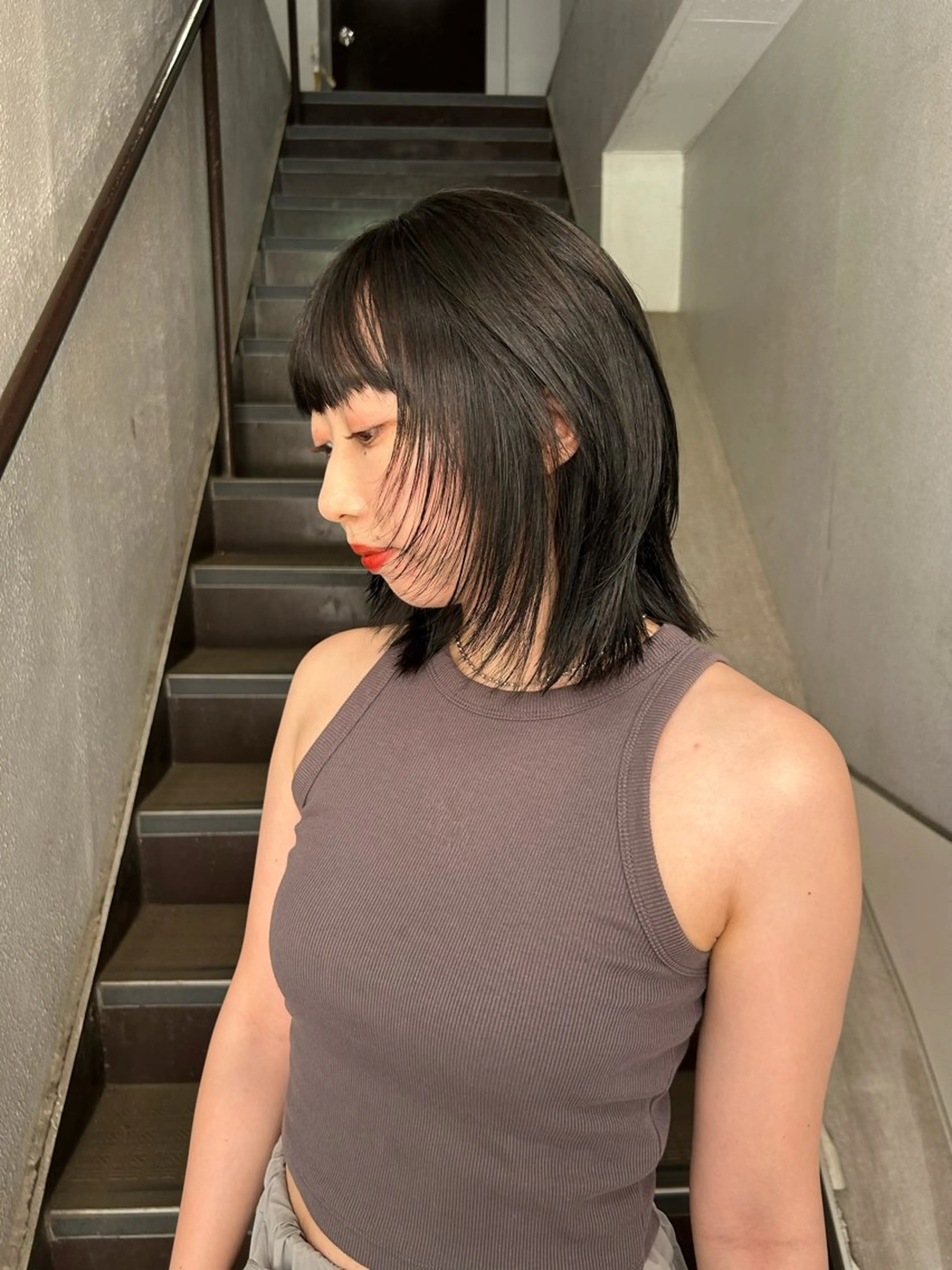 ミディアム カット ヘアカラー Sora/レイヤー/ 似合わせカラー🤎のヘアスタイル