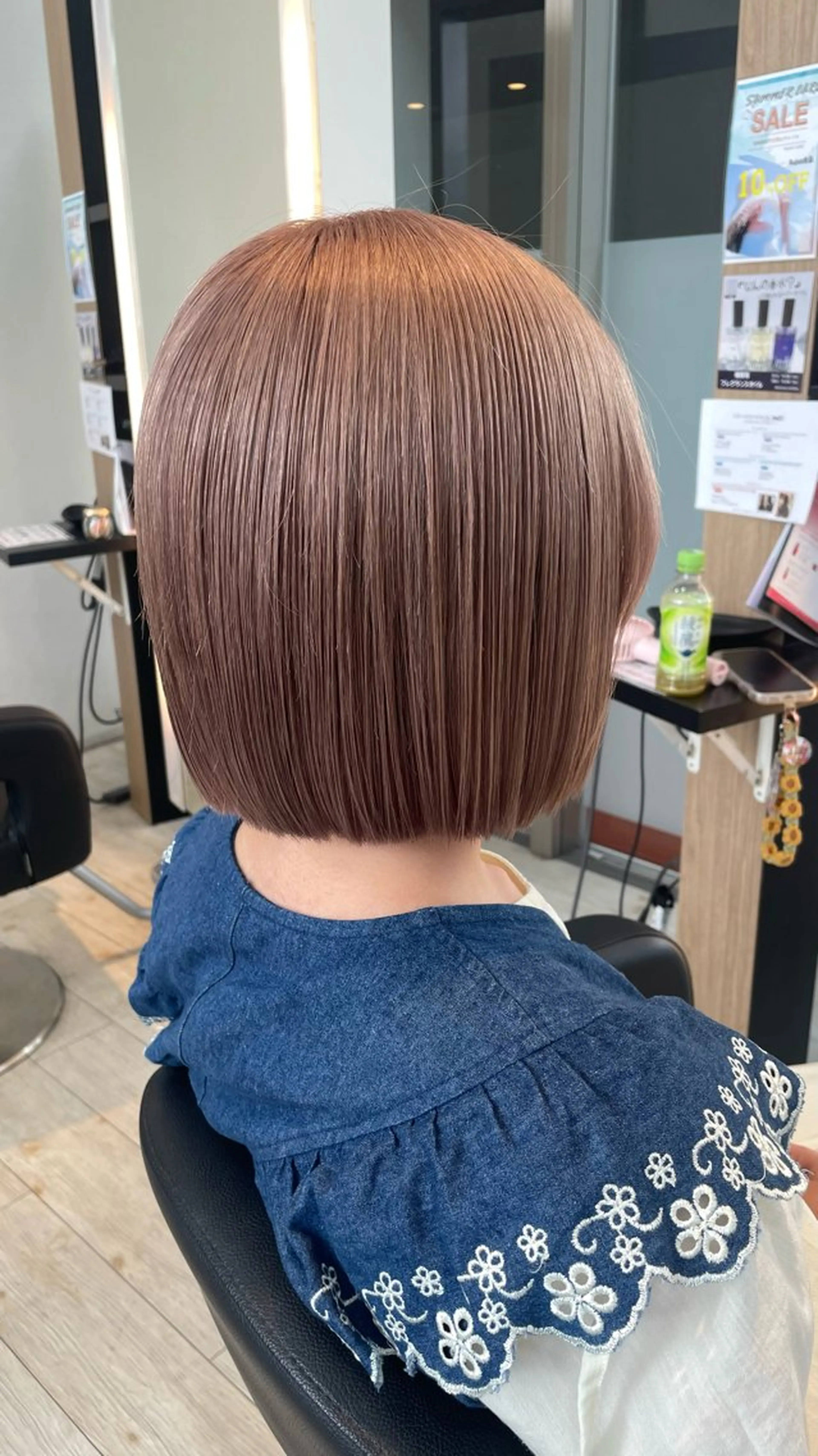 ショート カラー ブリーチ/髪質改善/ ハイトーン/暖色のヘアスタイル